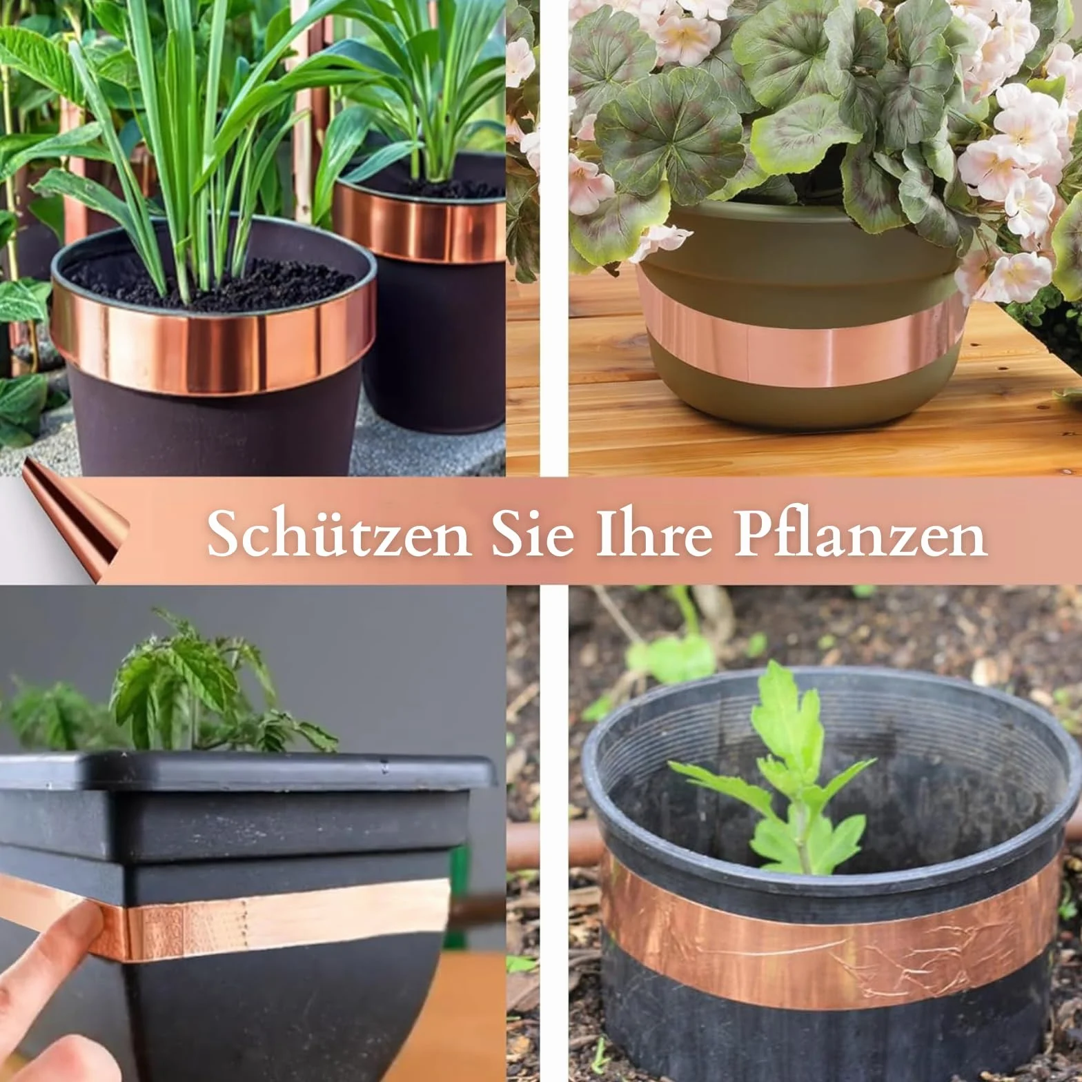 Taśma miedziana przeciw ślimakom, 20 m x 30 mm, dwustronnie przewodząca taśma z folii miedzianej EMI, ochrona przed ślimakami, taśma miedziana do roślin podwyższonych grządek, taśma miedziana