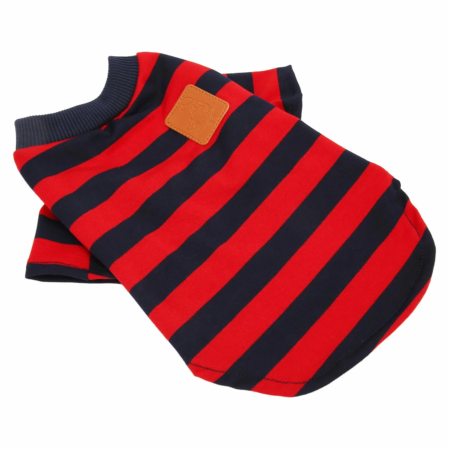 Sweter dla Psa w Paski, Elastyczne Nogawki Miękki T-shirt dla Psa Łatwe Zakładanie i Zdejmowanie Klasyczny Oddychający 2 Nogawki Na Co dzień Na Lato (L)