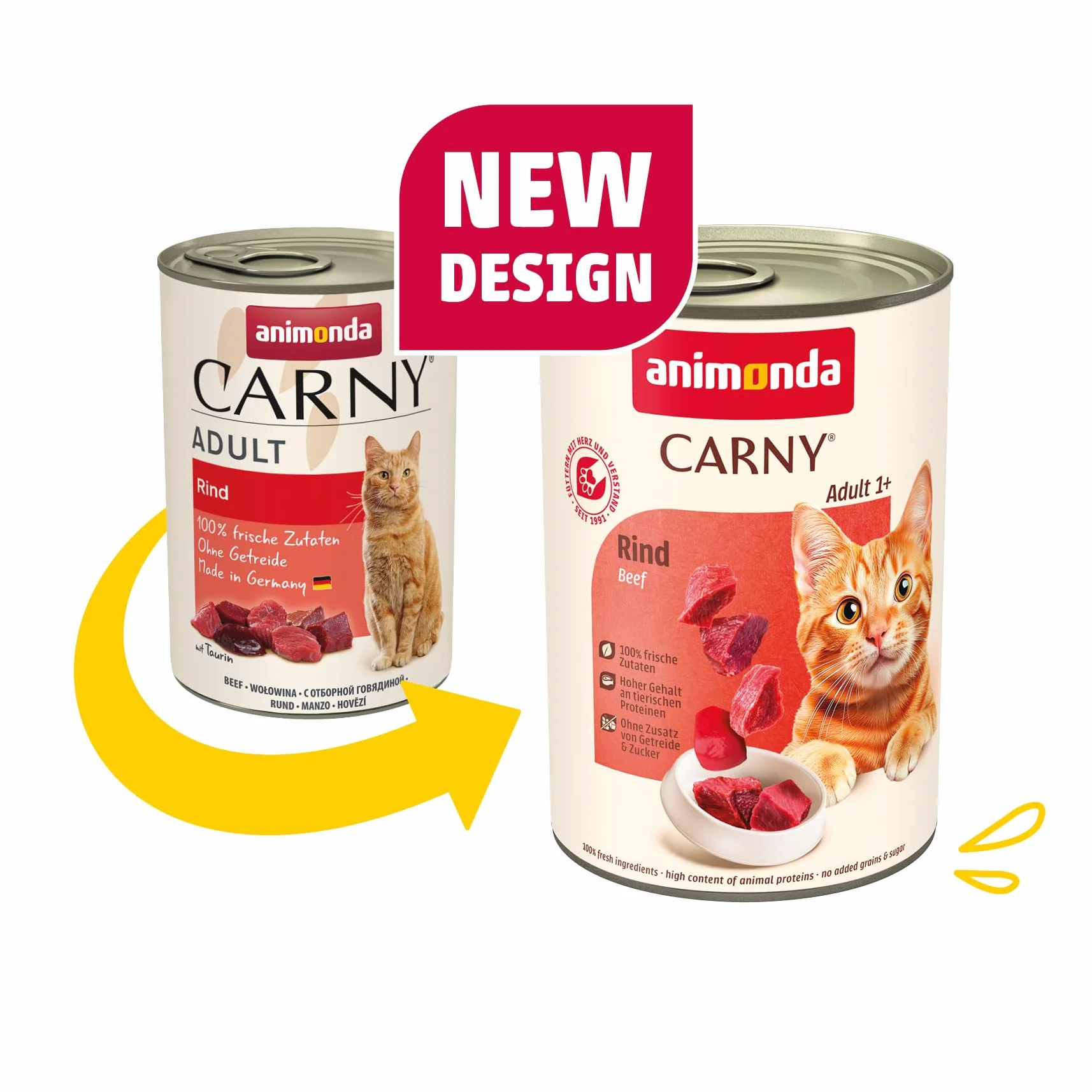 Animonda Carny Adult Karma dla Kotów, Wołowina, 6 x 400 g
