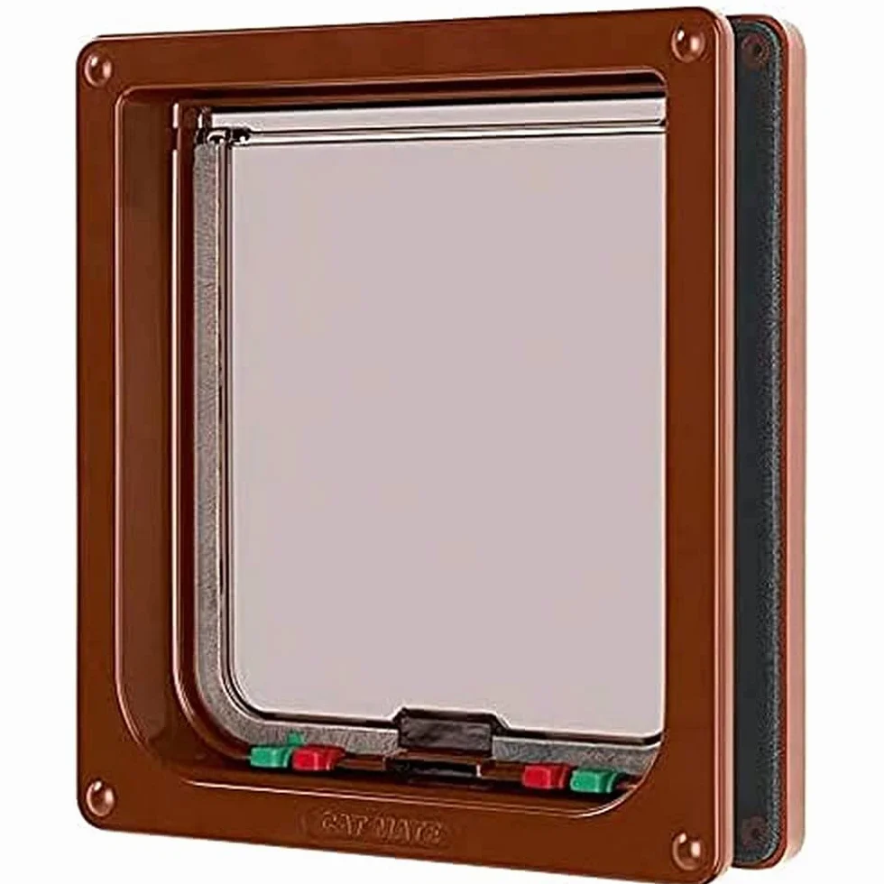 Cat Mate Klapka dla kota 4-drożne zamknięcie 23,5 cm 25,2 cm brązowa