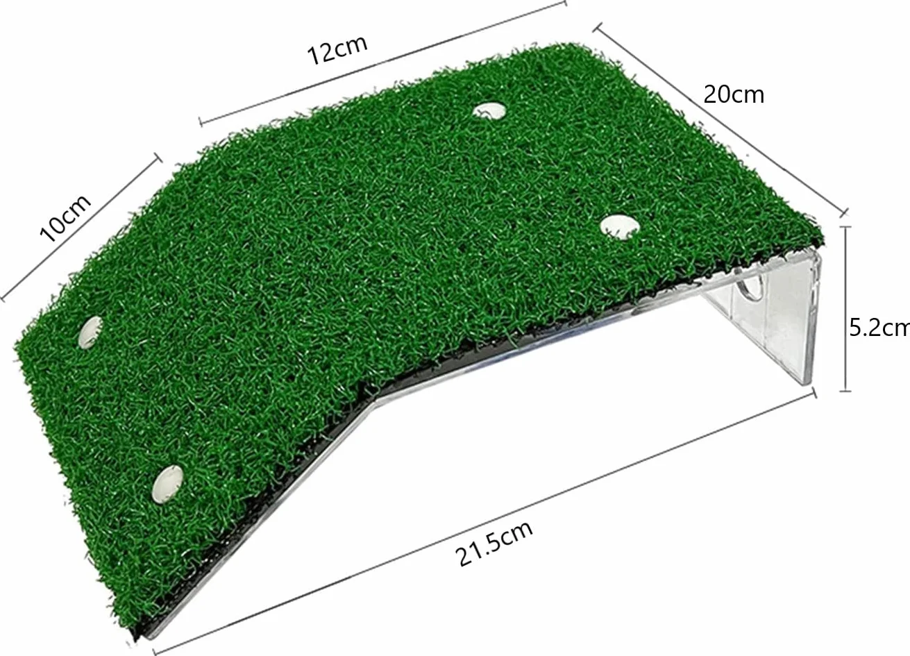 Platforma do wspinaczki żółw zielona trawa 20x10x12x5,2 cm