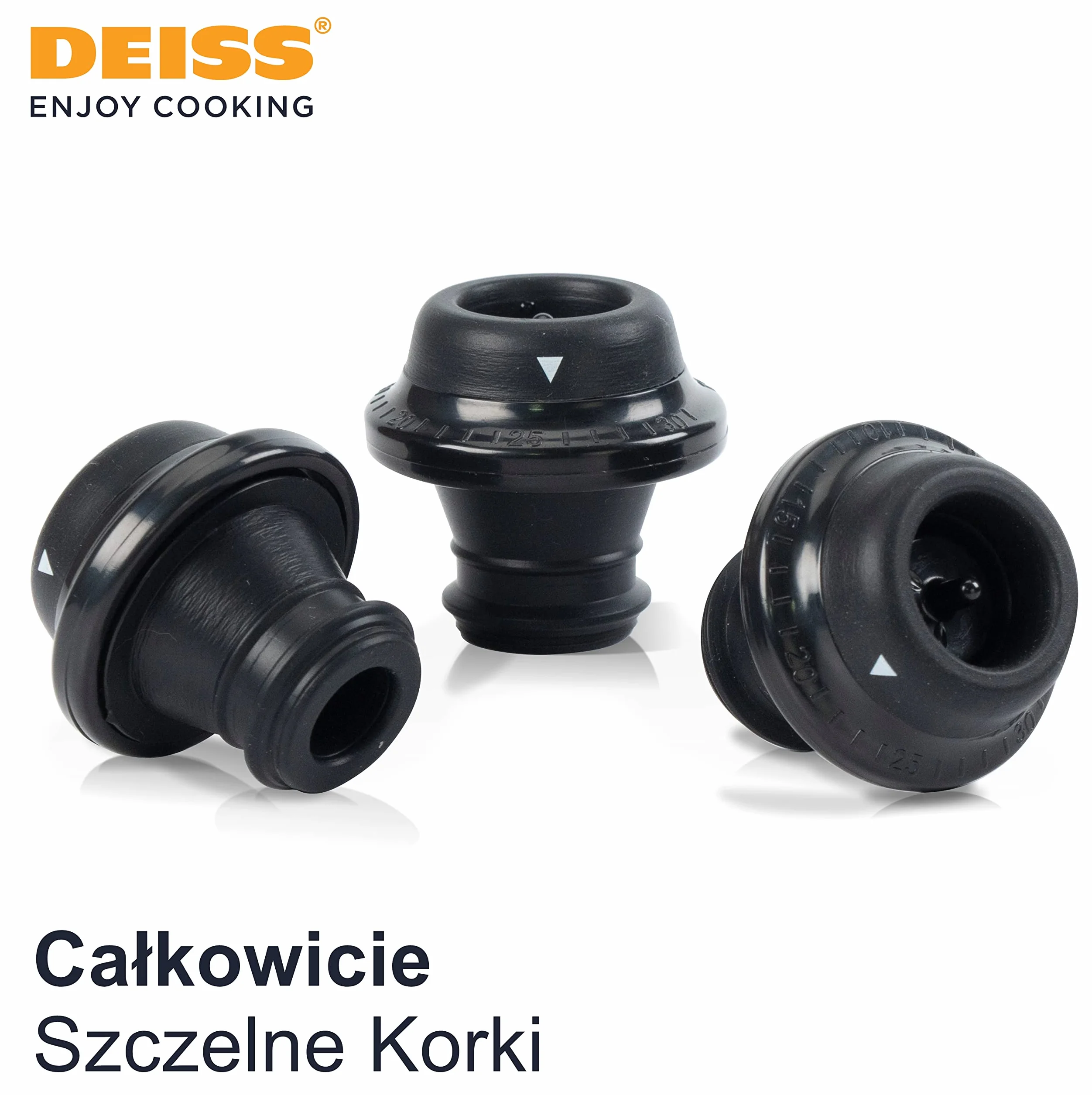 Deiss Pro Pompa Próżniowa Do Wina z 3 Zatyczkami Do Wina – Silikonowe Zatyczki Do Wina ze Znacznikami Dat - Zatyczki Do Wina Zachowujące Świeżość (Pompa Próżniowa Do Wina)