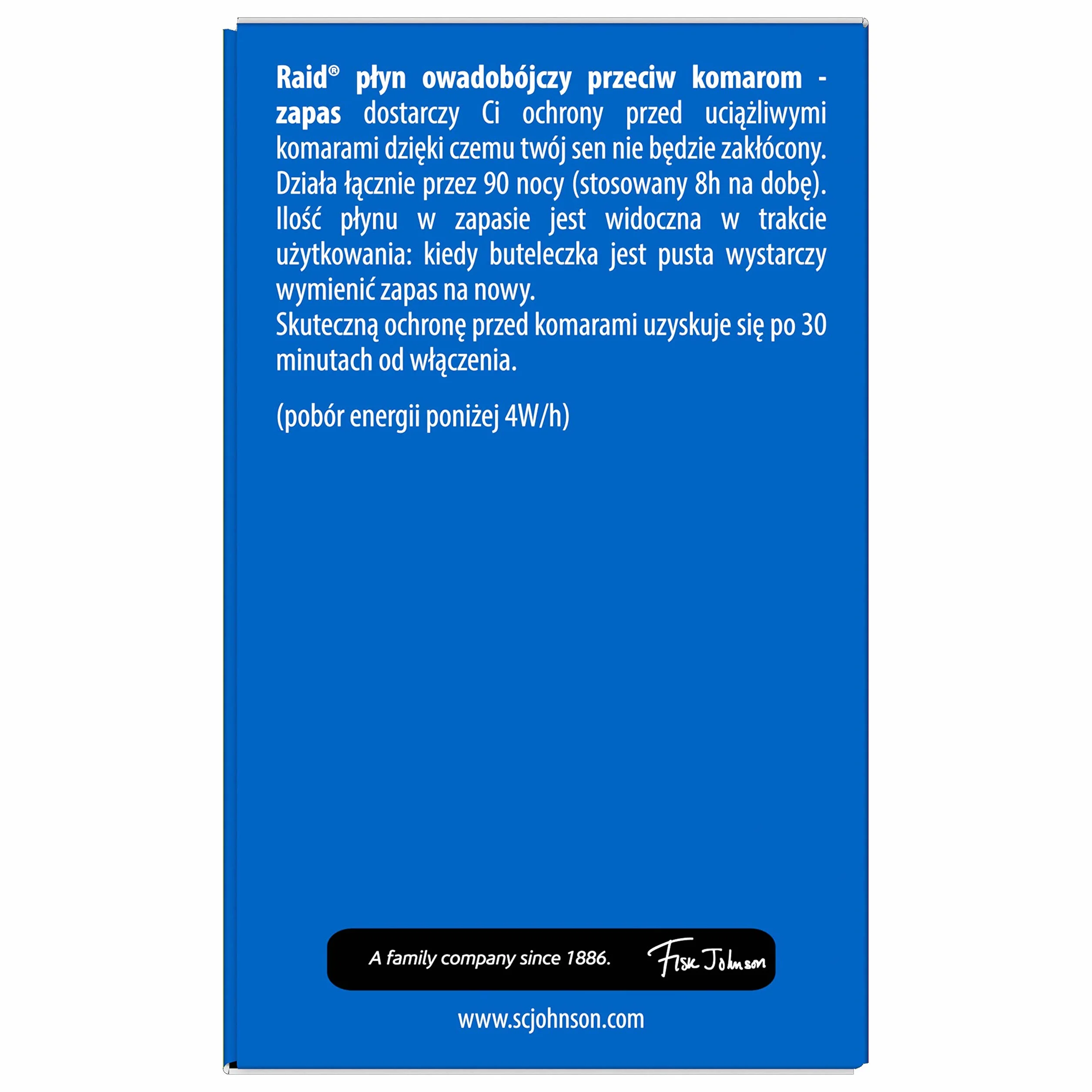 Raid Przeciw Komarom, Wkład z Płynem Owadobójczym, Bezzapachowy, 27 ml, 45 Nocy