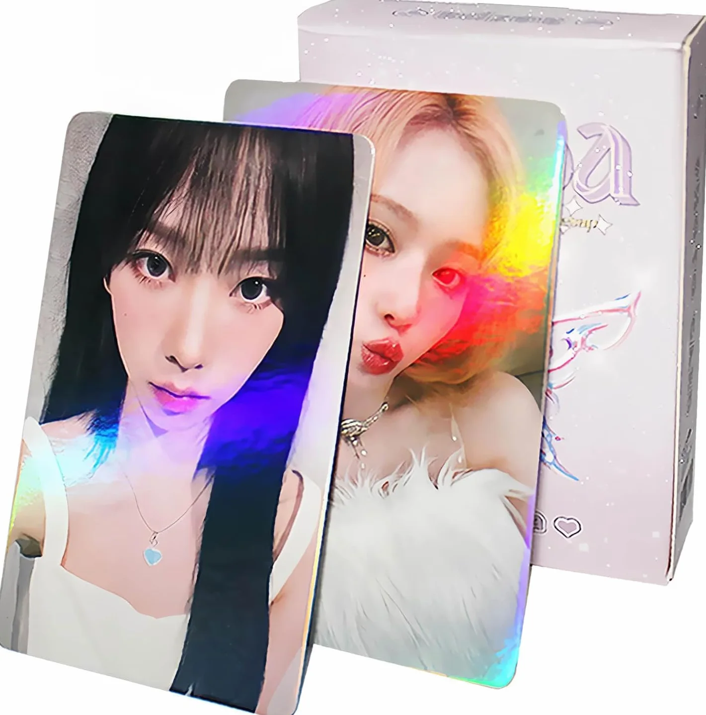 Aespa Photocard 50 szt. Kpop aespa laserowa fotokartka Kpop Aespa album karta Aespa Lomo kartki okolicznościowe KARINA fotokartka/zimowa fotokartka/fotokartka Giselle / fotokartka NINGNING
