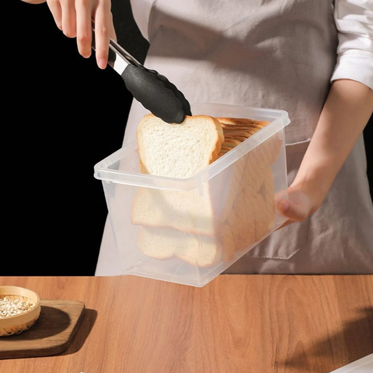 Przechowywanie Kuchenne Pojemnik Do Przechowywania Chleba, Szczelny, Z Pokrywką, Duża Pojemność, Wytrzymały, Wszechstronny, Żywności Do Przechowywania Chleba(Khaki)