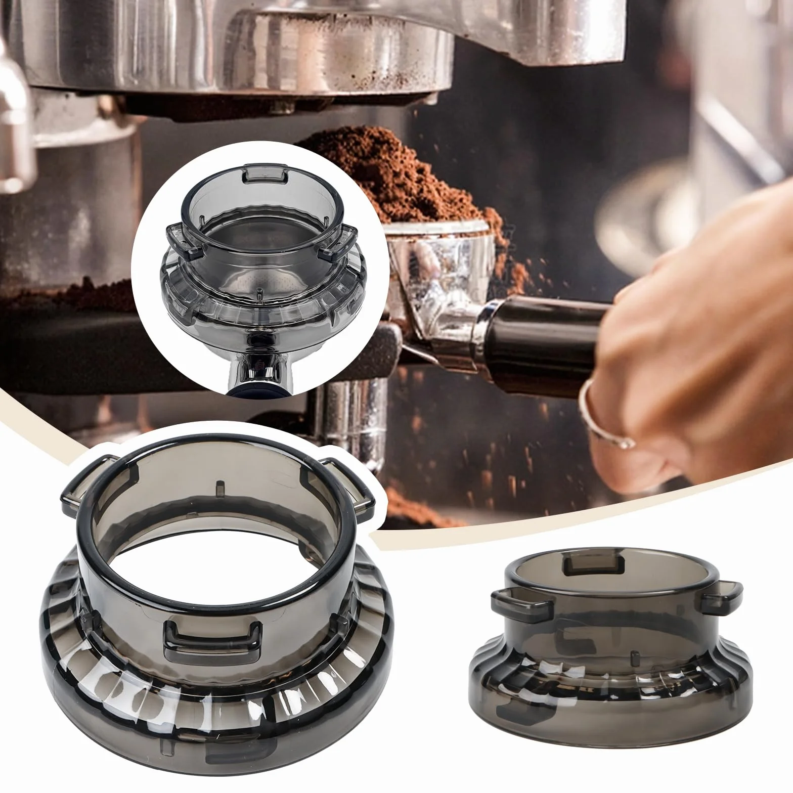 54 mm lejek do kawy, wielokrotnego użytku, akcesoria do kawy z dozownikiem, akcesoria do ekspresów do kawy z lejkiem dozownikiem, kompatybilne z Sage Breville ekspresami do espresso