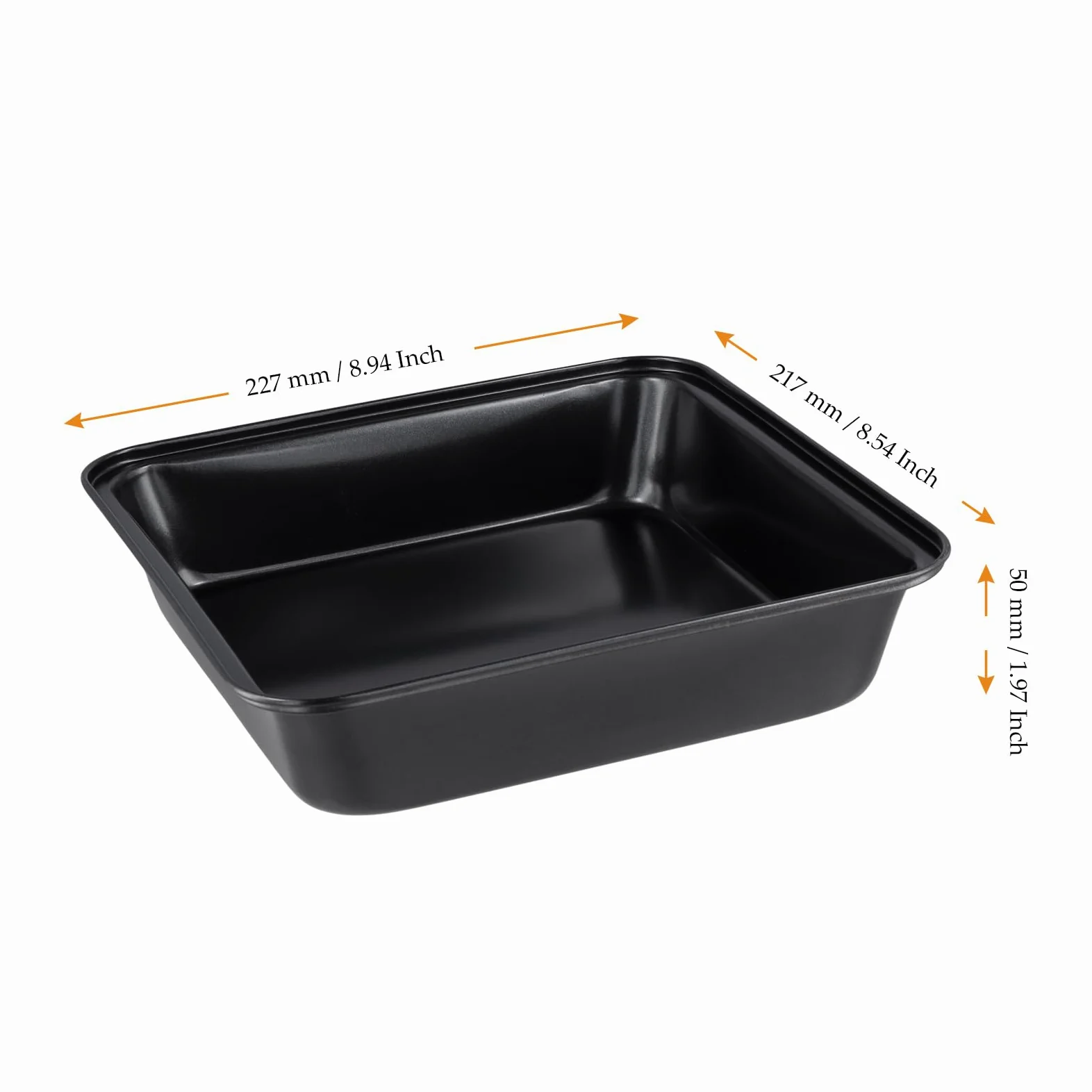 4 sztuki, 21 x 21 x 5 cm, czarna, kwadratowa, forma do zapiekania, ma?a blacha do piekarnika, nieprzywieraj?ca, prostok?tna, do lasagne, ciasta, tiramisu, brownie, 4 sztuki