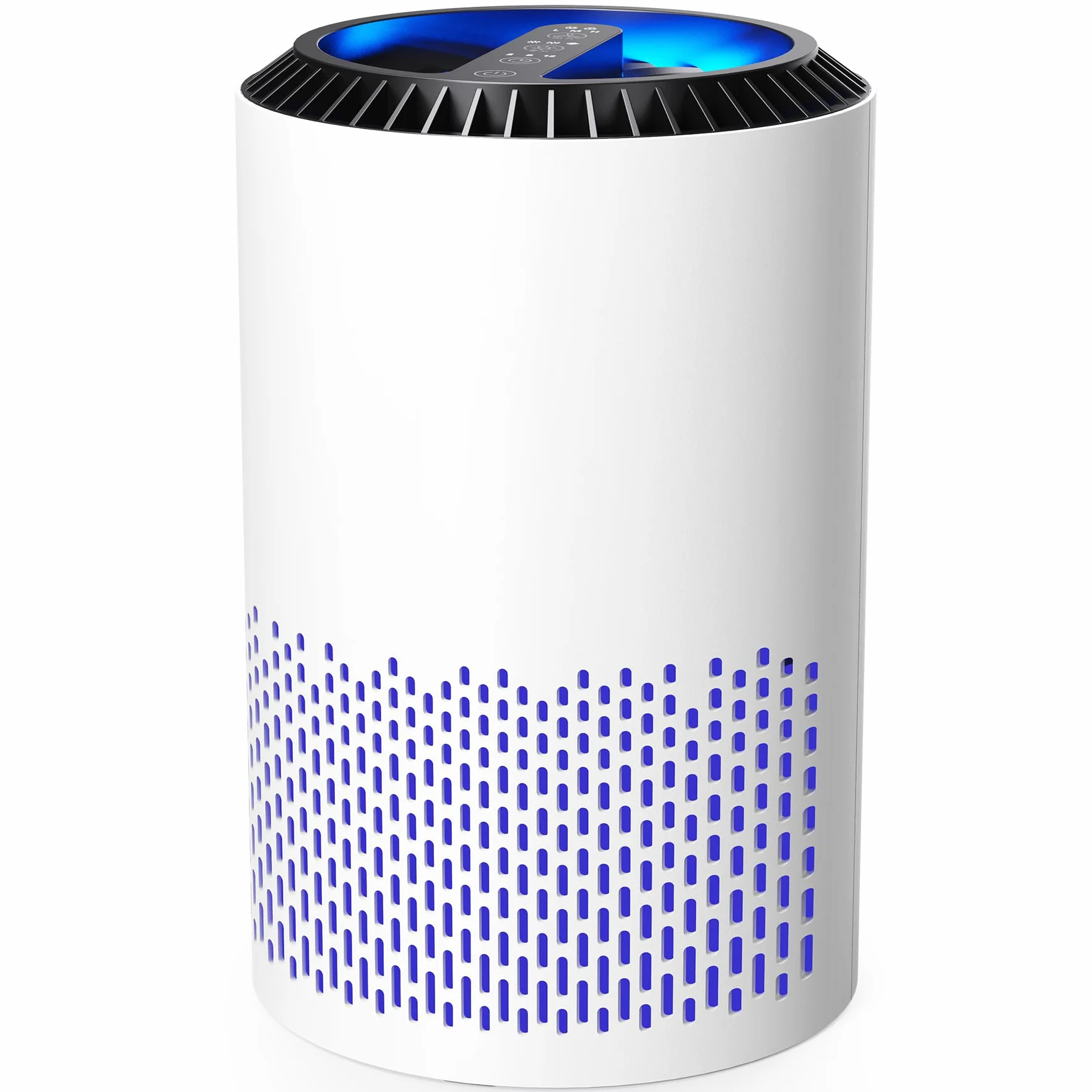 AROEVE DH-JH01A oczyszczacz powietrza do sypialni, 7 W, filtr HEPA, dym, pyłki, łupież, włosy, zapachy, tryb spania 22 dB, do sypialni i biura, biały
