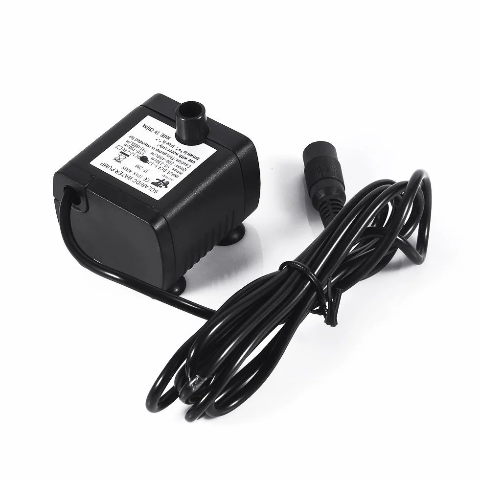 TOPINCN Pompa zatapialna mini fontanna DC12V do akwarium i stawu