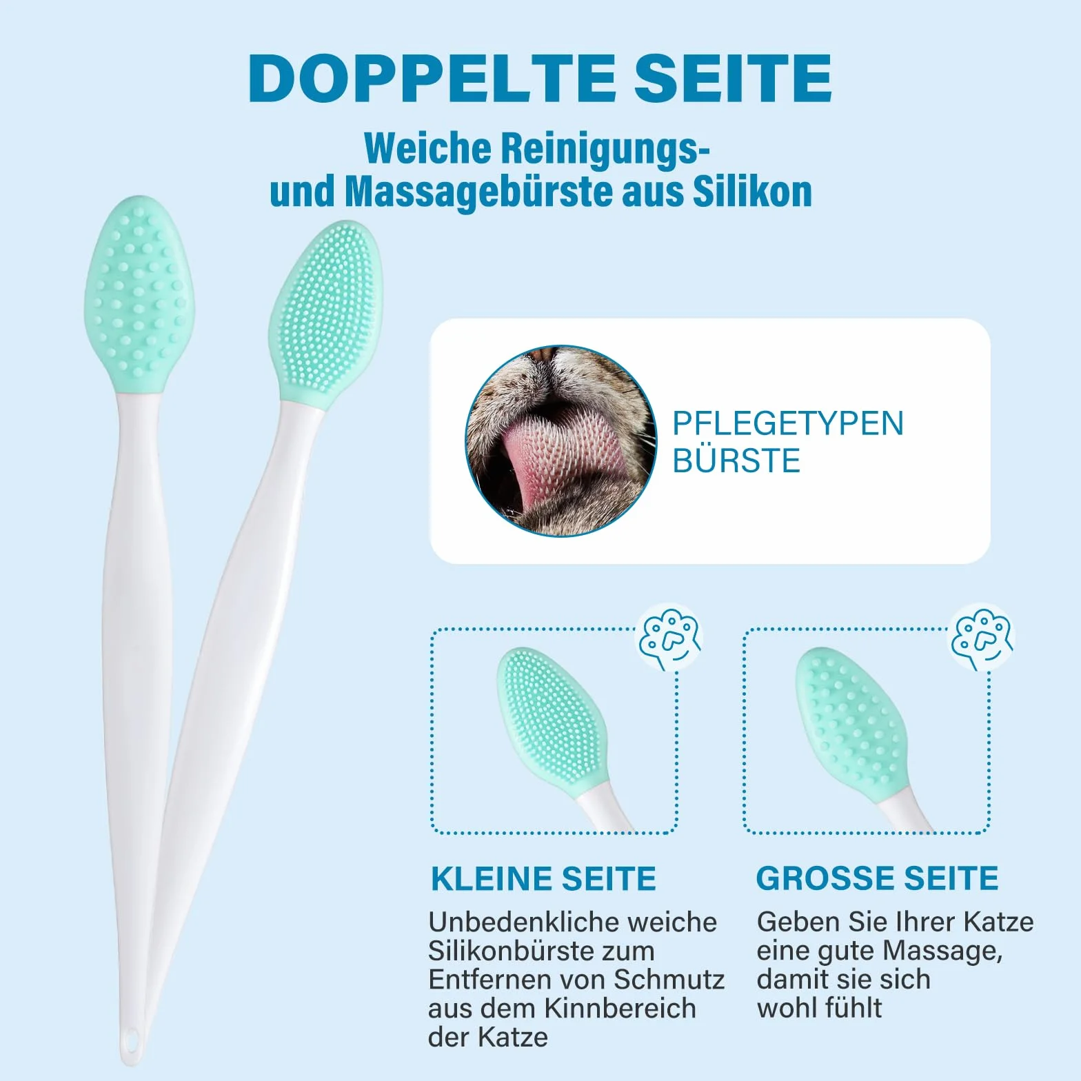 Zestaw do pielęgnacji brody kota: krem i szczotka na trądzik, 60ml