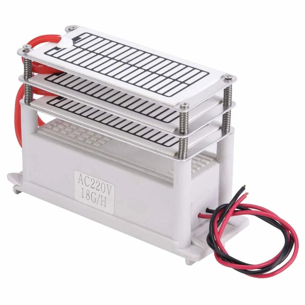 18 g/h tragbarer Ozon-Generator, Ozonisator, Wasserreiniger, Ozon, Formaldehyd, Entfernung AC220/AC110 V, 90 W, optional, 220 V.