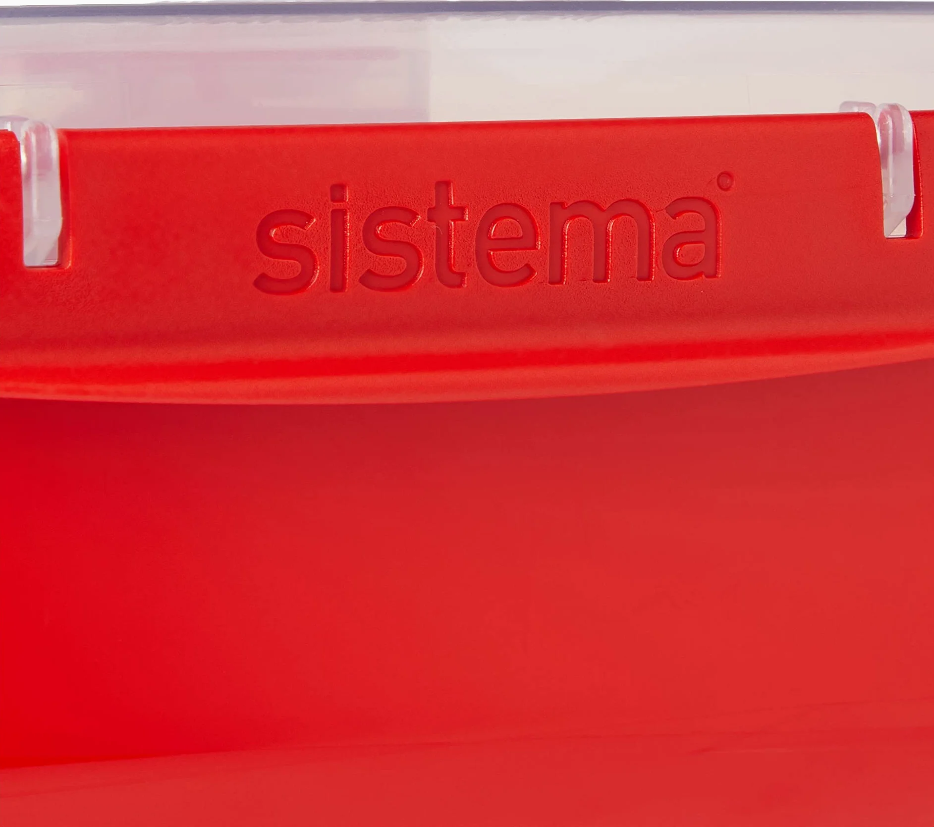 Sistema Prostokątny pojemnik na kuchenkę mikrofalową, 1,25 l, pojemnik na żywność z otworem uwalniającym parę, bez BPA, czerwony, 1 szt