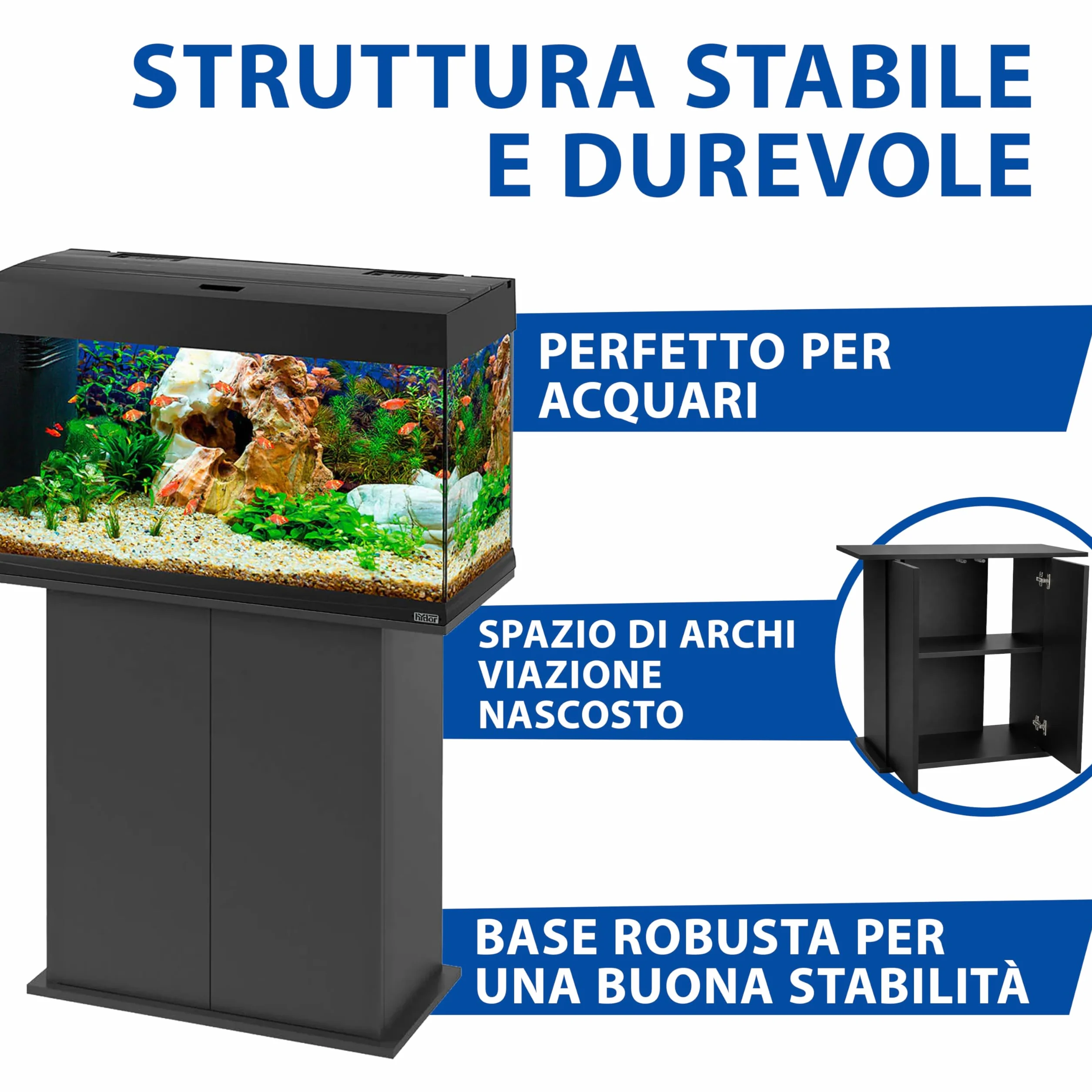 Ferplast szafka do akwarium DUBAI 80 81x36x73 cm czarna