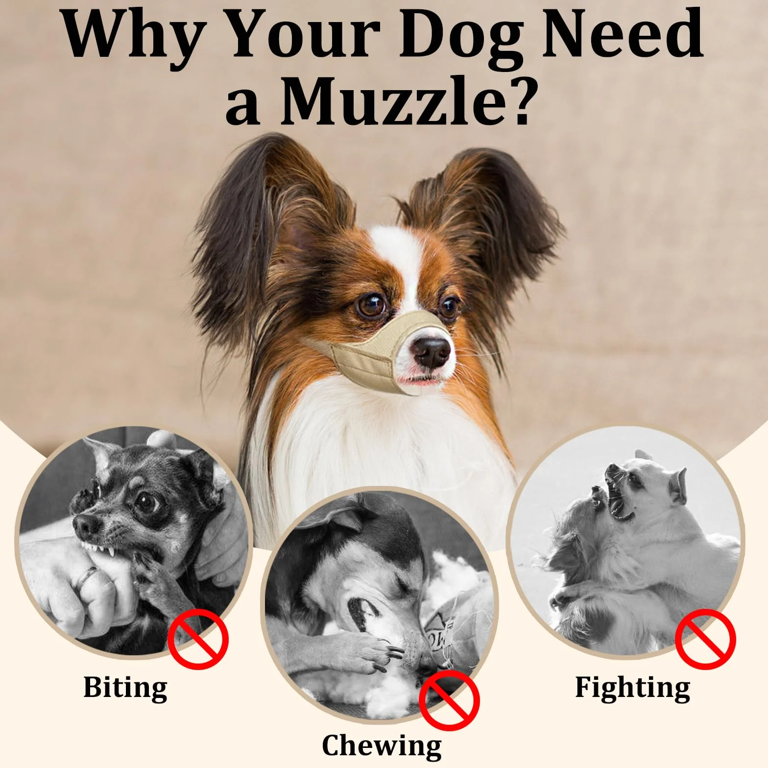 Kaganiec z krótkim pyskiem Mayerzon dla Chihuahua, Shih Tzu, boksera - miękka tkanina do pielęgnacji