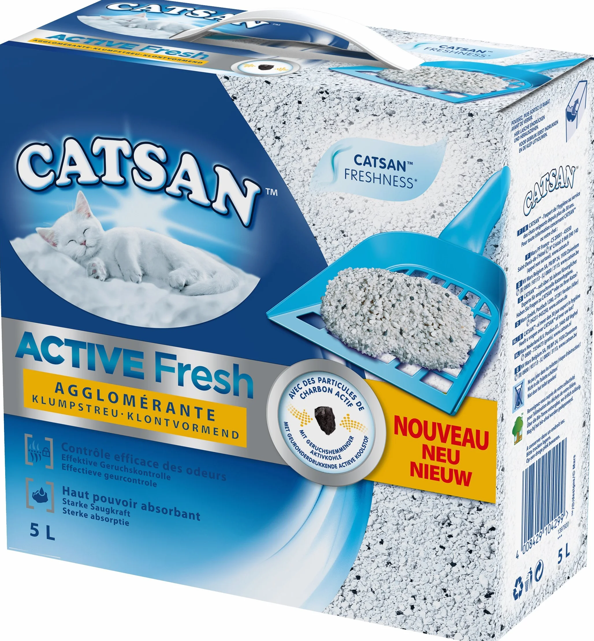 Catsan Active Fresh Żwirek dla Kota, 5 l