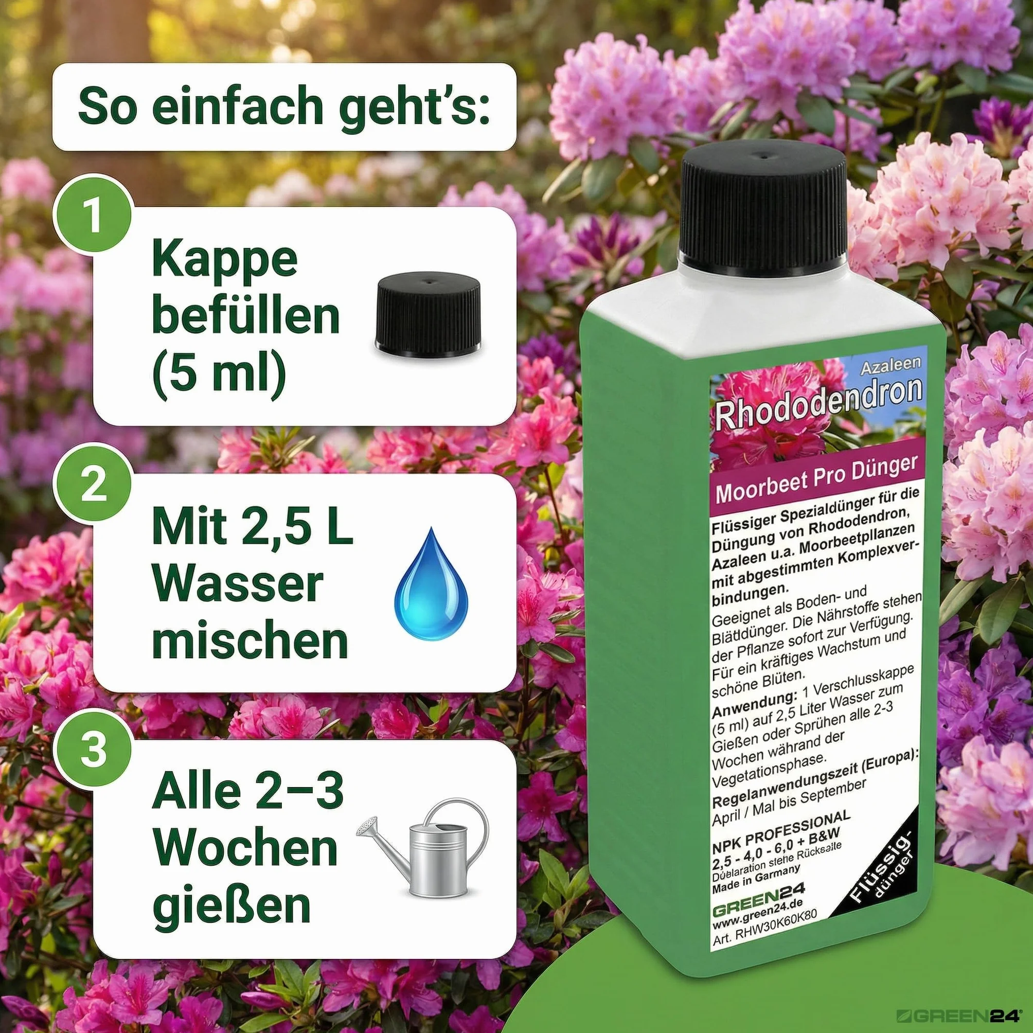 Rhododendron nawóz do azalii, nawóz płynny premium z profesjonalnej linii
