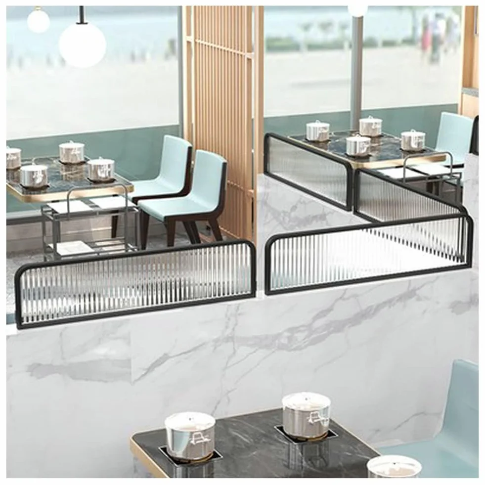 Czarny panel działowy na biurko przegroda biurowa do restauracji i hoteli Rozmiar: 1,2 m x 30 cm Separator stacji roboczej Nowoczesne rozwiązanie do przestrzeni roboczej