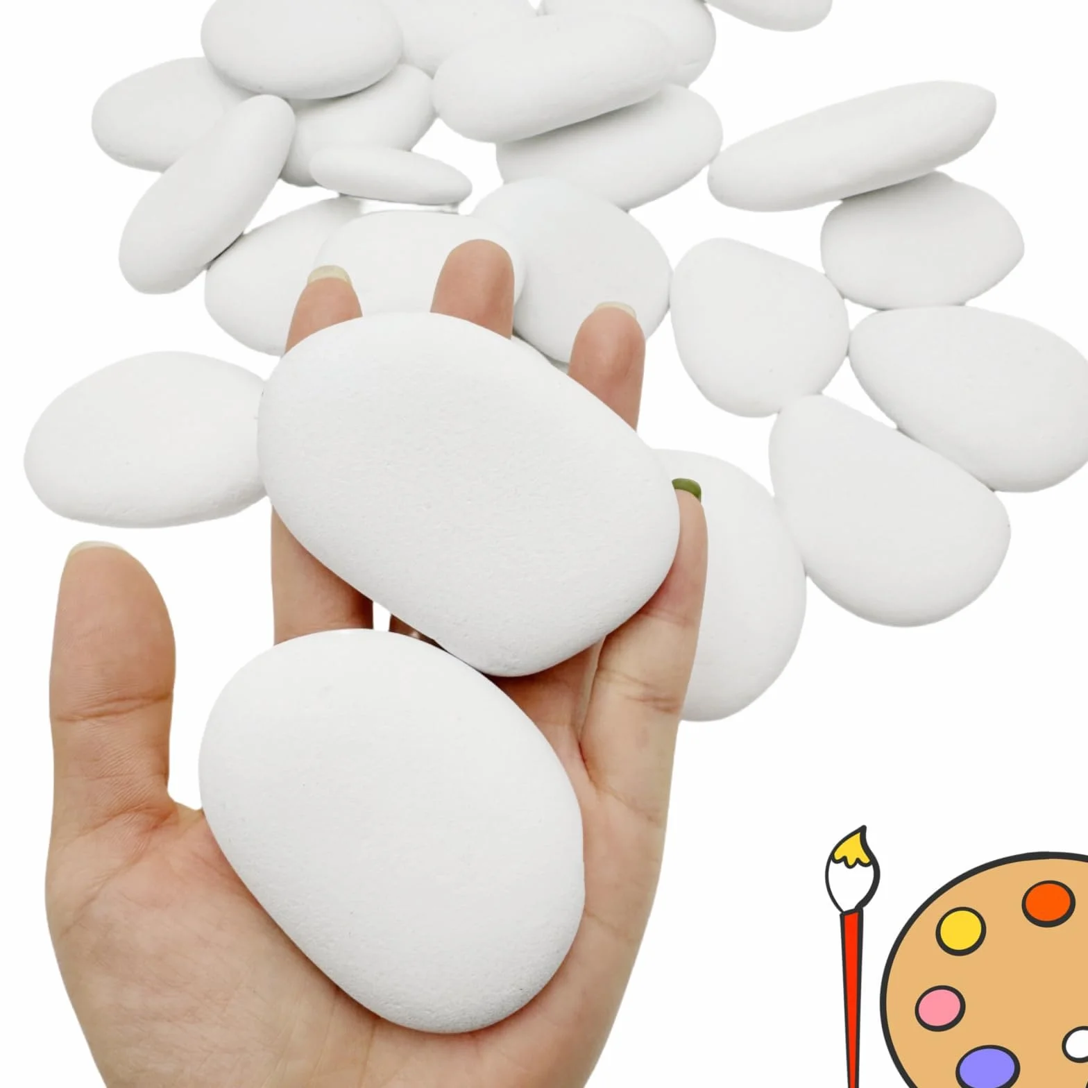 12 sztuk malowania kamyków, kamyków, skał, malowanych skał, kreatywnych DIY, kamieni, płaskich kamieni do malowania, do dekoracji akwarium i ogrodu, 3-8 cm