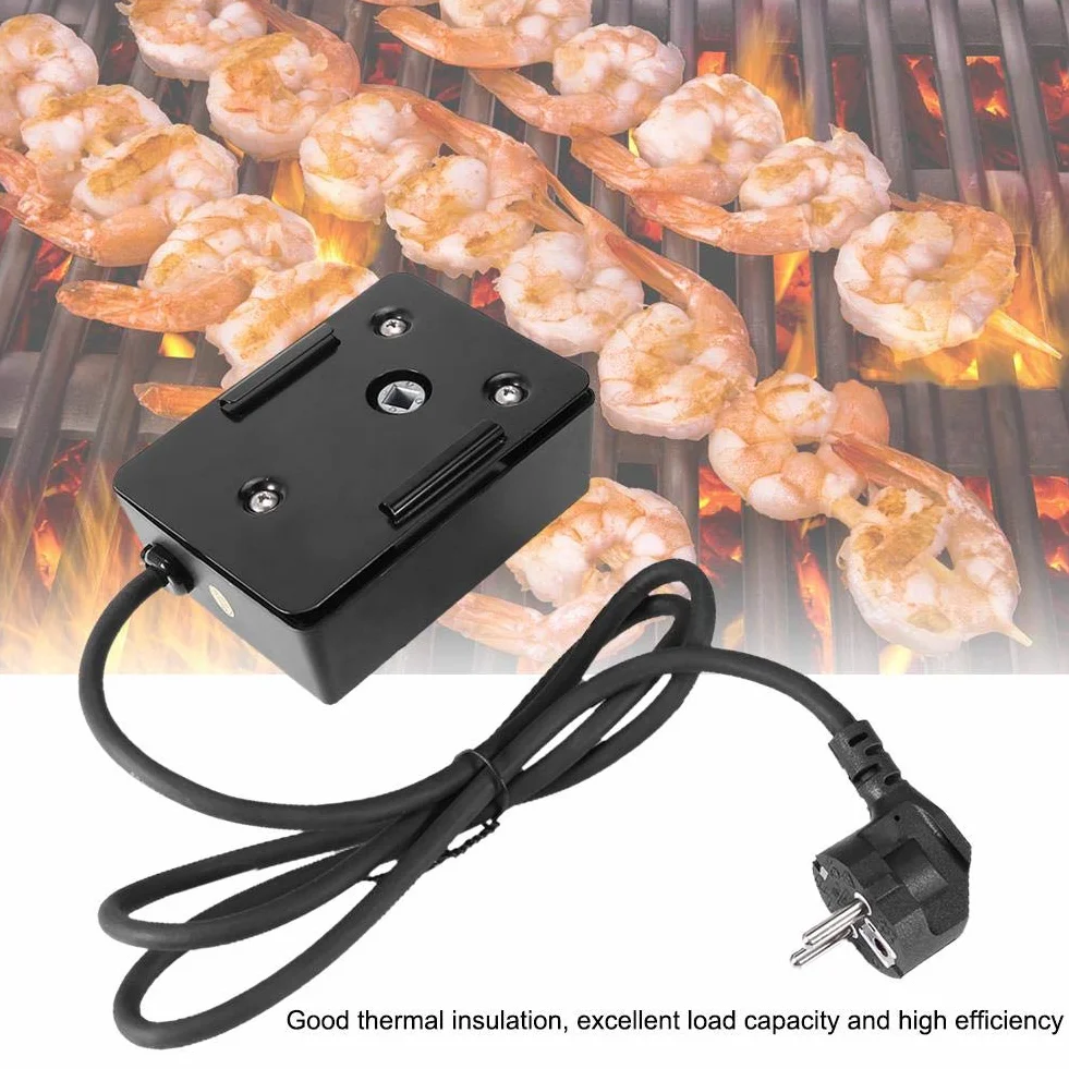 Silnik do pieczenia grill silnik rożna grill gazowy elektryczny główny silnik rożna wodoodporny silnik grilla na baterie, wtyczka EU 220V