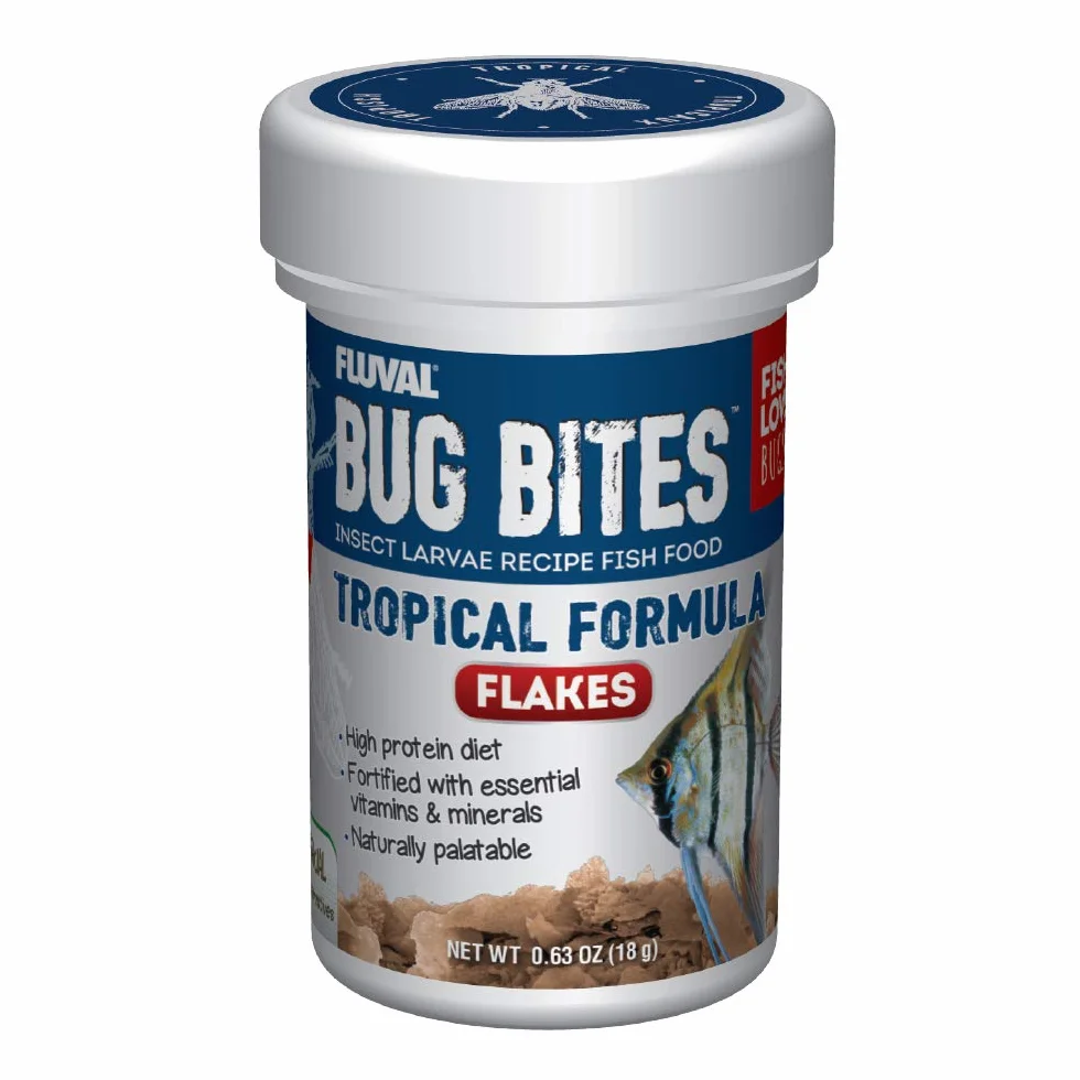 Fluval Bug Bites Fischfutter Flocken für tropische Fische 100ml