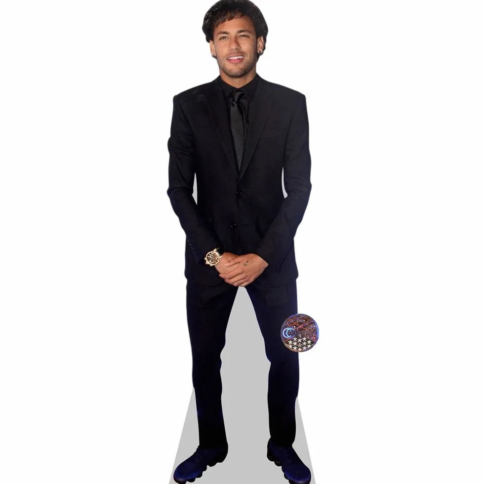 Neymar Jr –Mini tekturowa figurka (ok. 60 cm) z wytrzymałego kartonu | Składany stojak | Idealna na prezent, imprezy, urodziny i dekorację pokoju | Celebrity Cutouts