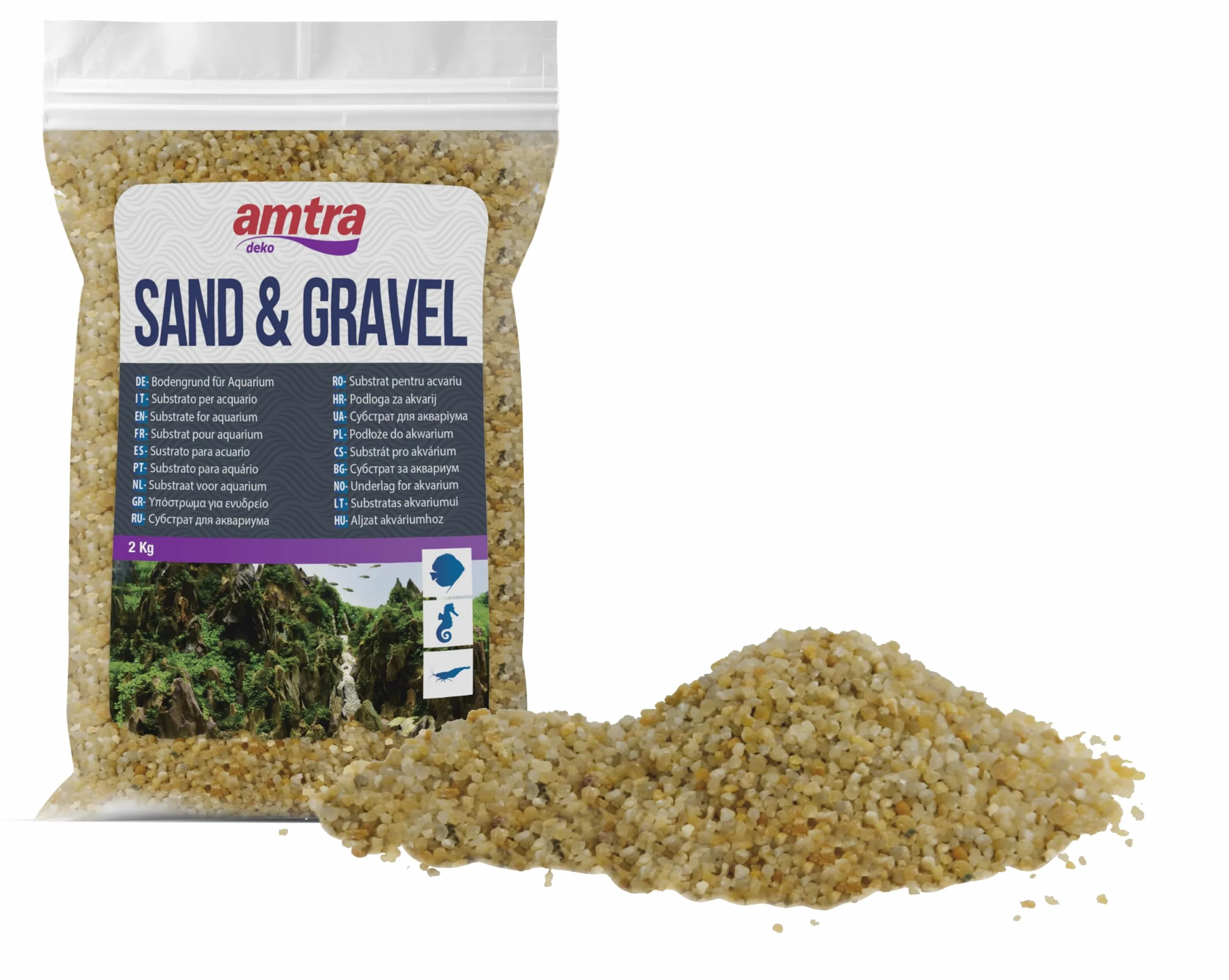 Rosella żwir ozdoby do akwarium 2 kg