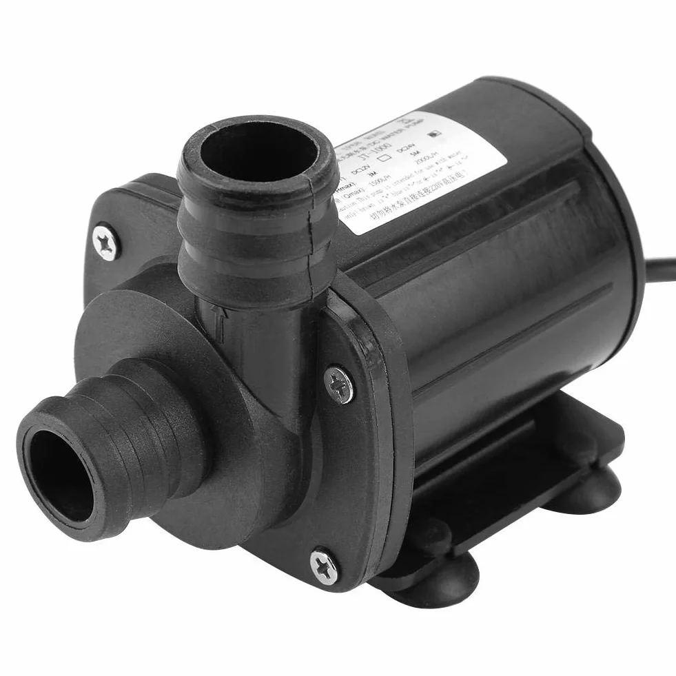 Zwiększona pompa wodna, wytrzymała, trwała, trwała mini regulowana prędkość bezszczotkowa 1500L / H JT-1000A-12 20mm pompa wodna doładowania 12 V -40 ℃ ~ 100 ℃