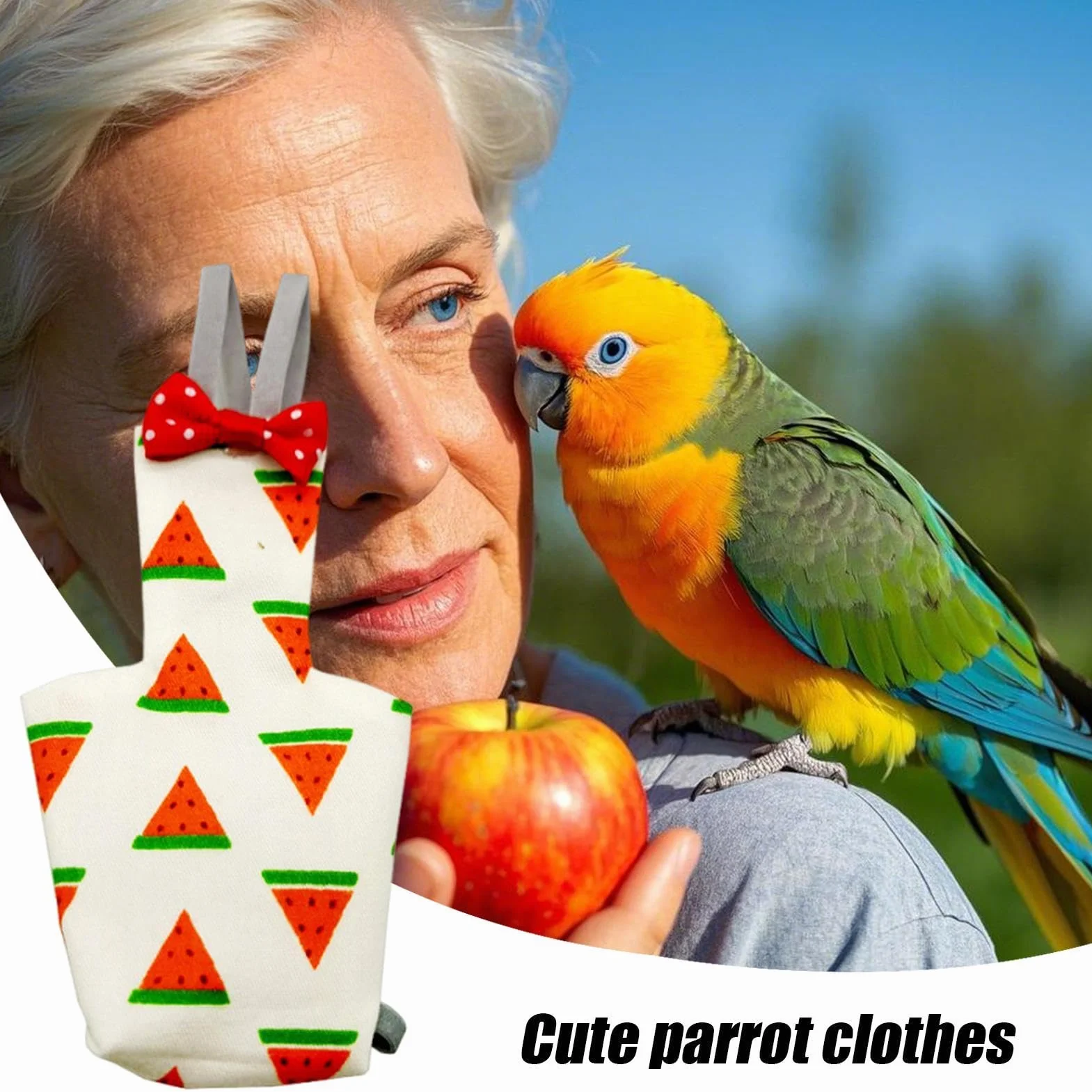 Pieluchy dla ptaków dla papug, regulowana miękka pieluszka, spodnie wielokrotnego użytku, mokry kombinezon, wygodne dopasowanie dla kakadów, Conure, ara