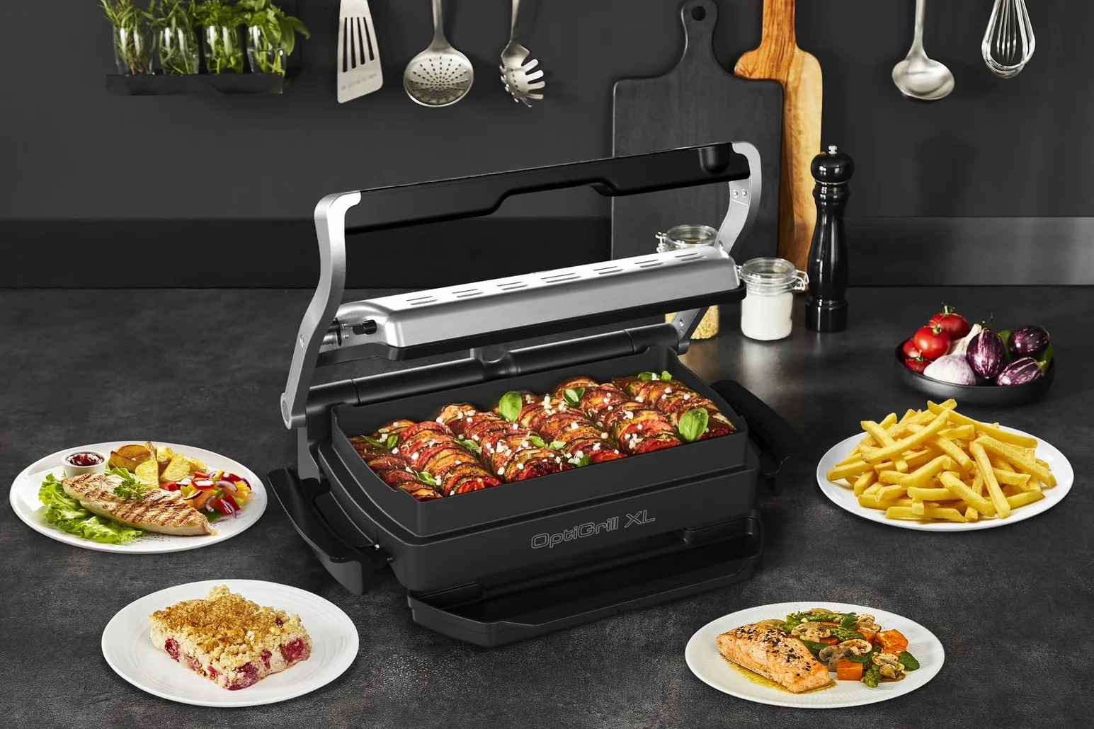 Tefal Optigrill Xl Naczynie do Pieczenia, Czarny, 40 x 20 cm