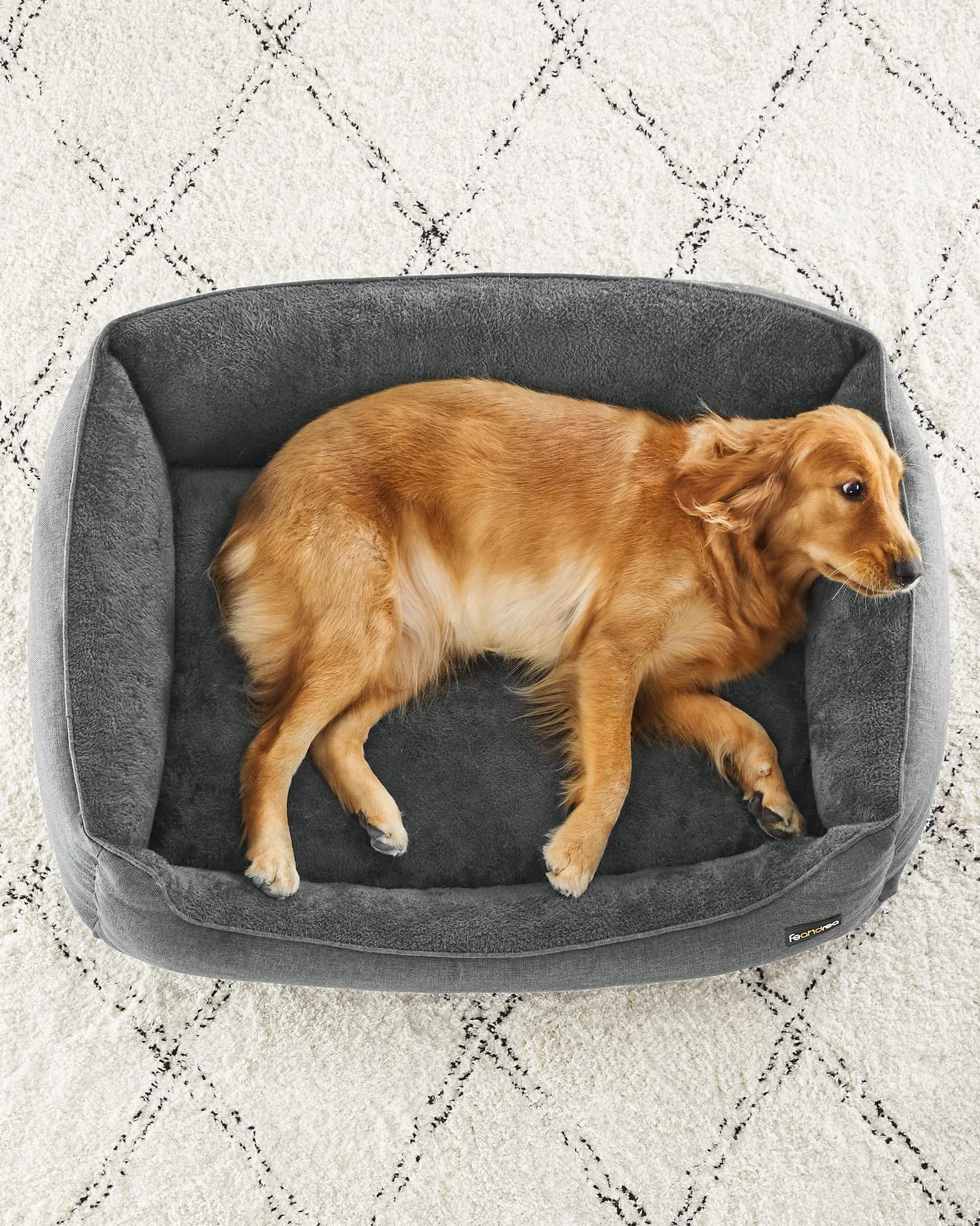 Feandrea PGW12GG Legowisko dla Psa, XL, 110x75x27 cm, Jasnoszary