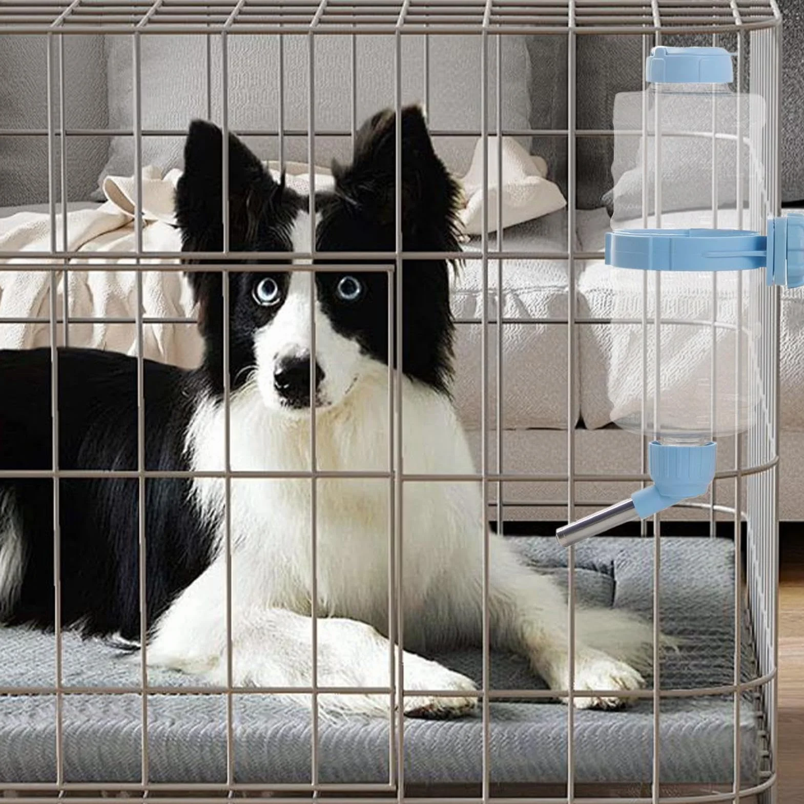 Hamster Water Bottle No-Drip Pet Dispenser 11.81x4.57x4.57 Inches Automatic Feeder Leak-Proof Cage Mount Transparent