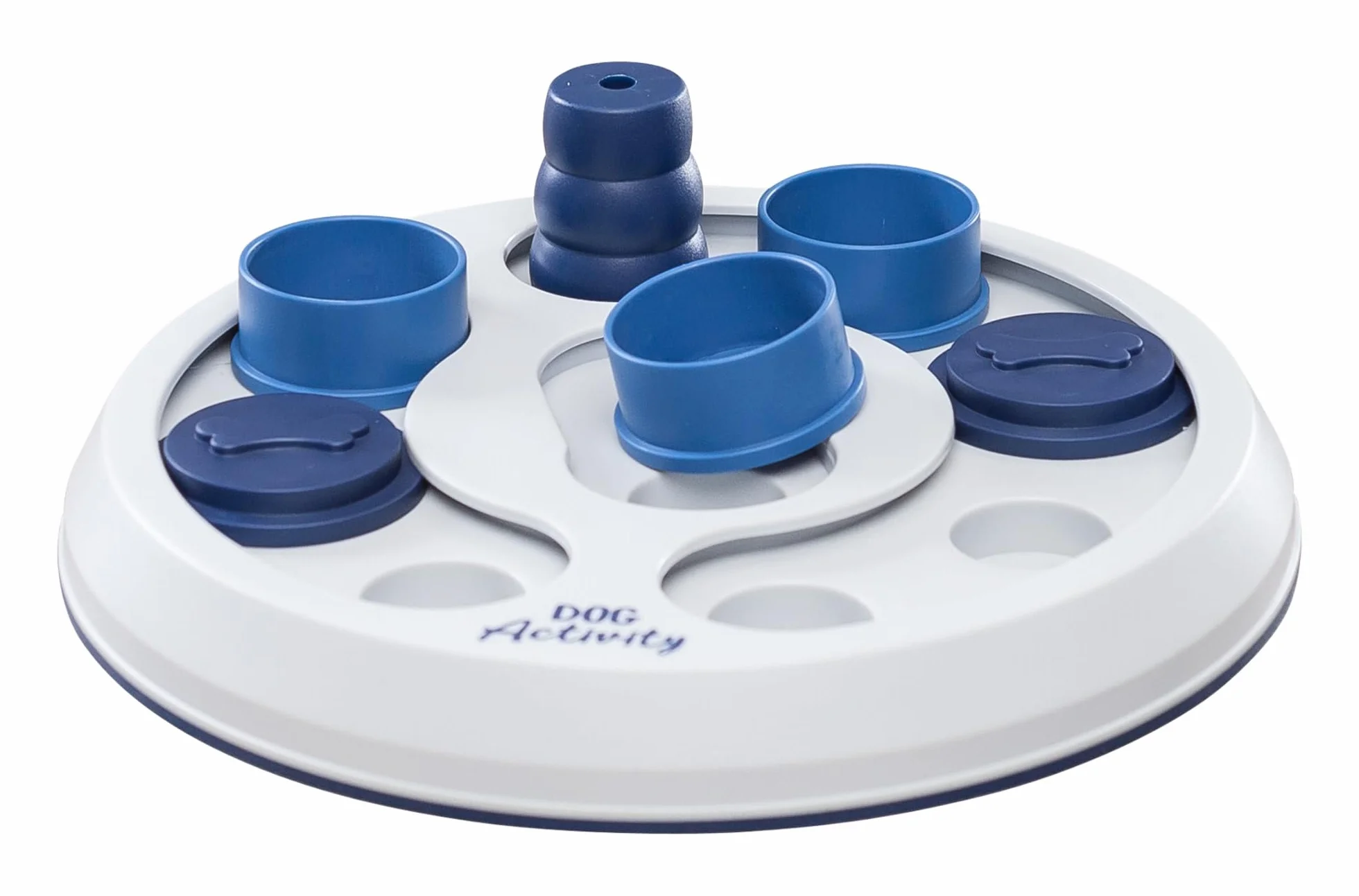 TRIXIE Zabawka dla psa Inteligencja Dog Activity gra strategiczna "Flip & Fun" – wymagająca zabawka inteligencyjna dla psów do pracy, ø 23 cm – 32001