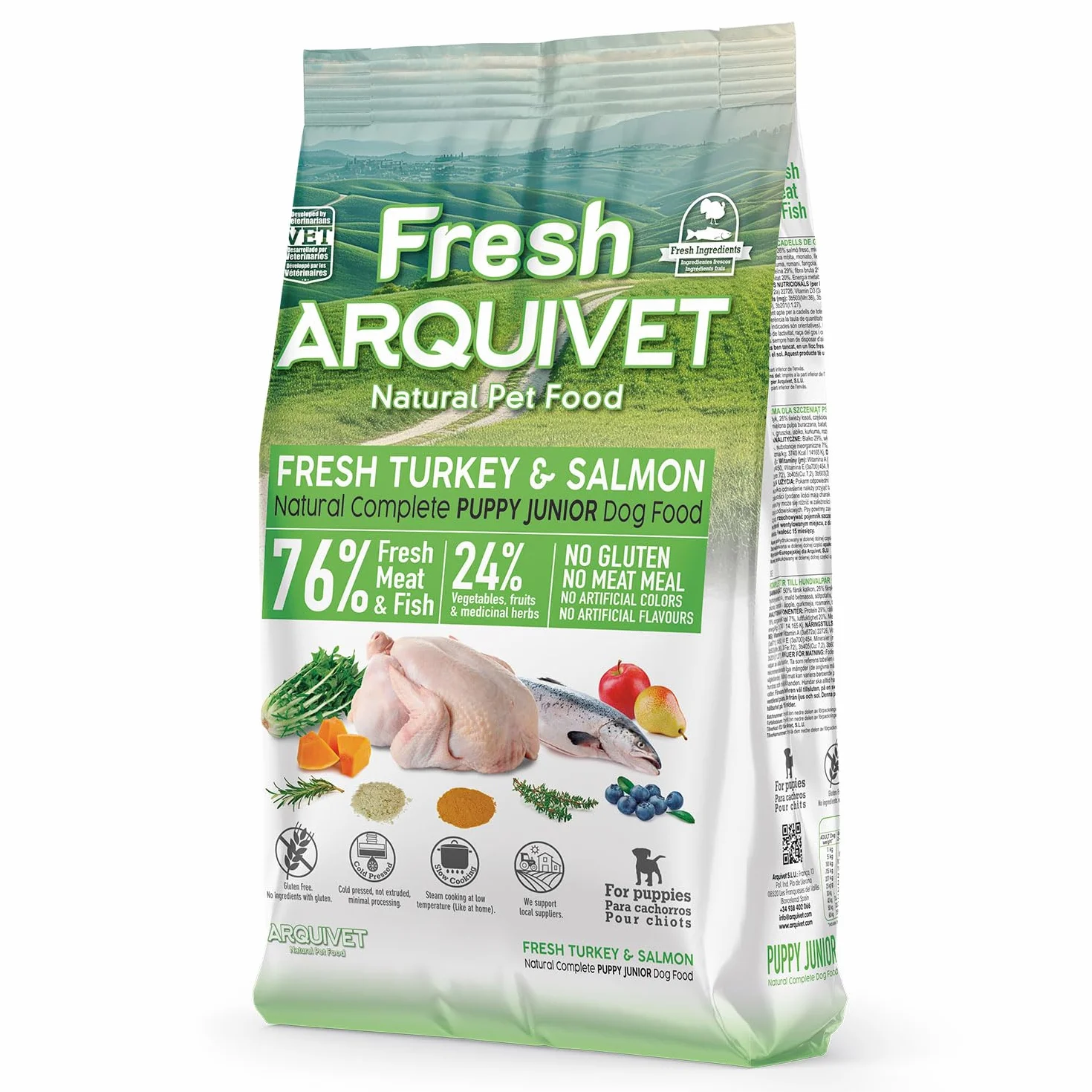 Arquivet Fresh Puppy Junior Turkey & Salmon 2,5kg Karma półwilgotna
