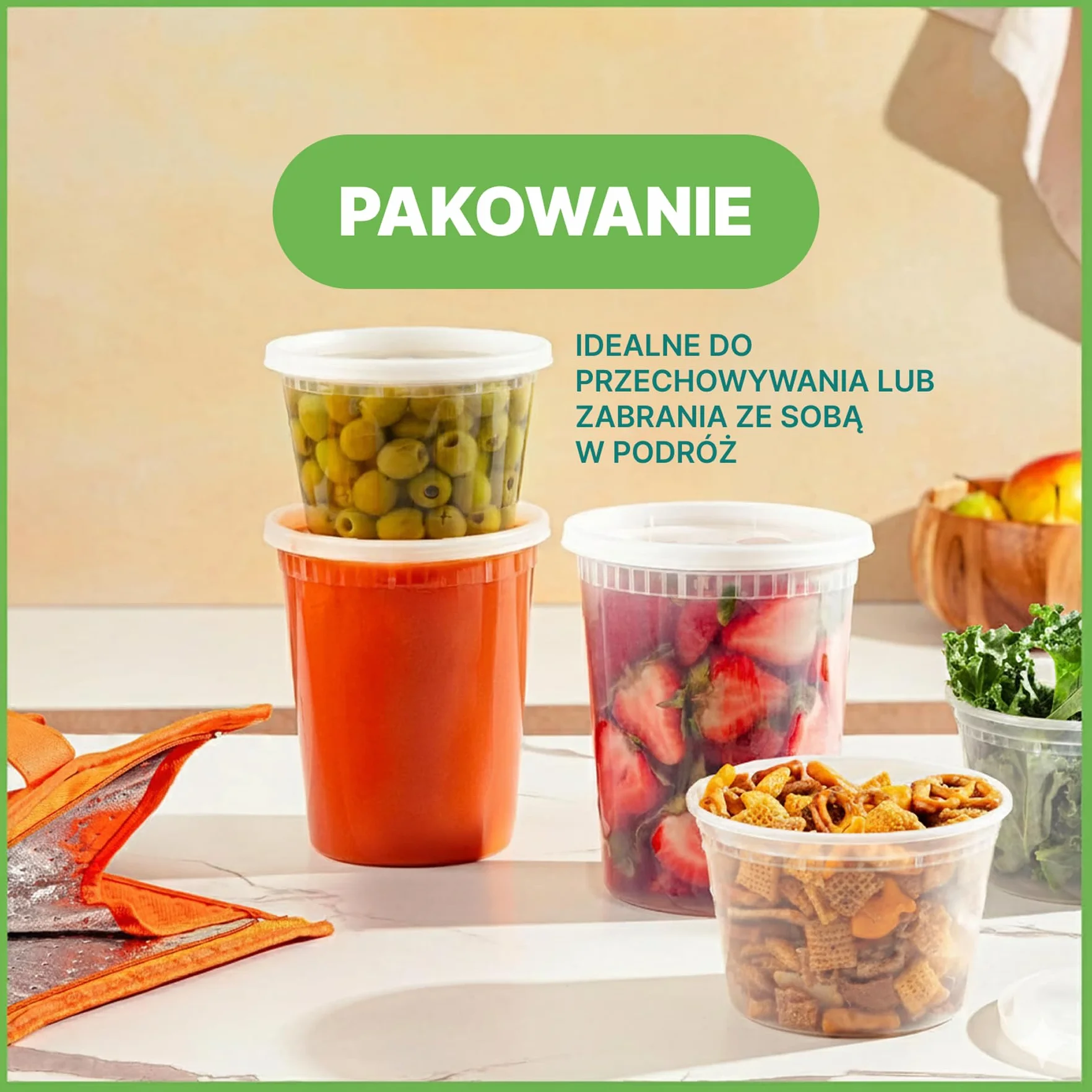 Pojemniki do przechowywania żywności JoyServe Deli z pokrywkami – 48 zestawów (24×946 ml & 24×473 ml), plastikowe, hermetyczne, bez BPA, do posiłków na wynos, do zmywarki i mikrofalówki