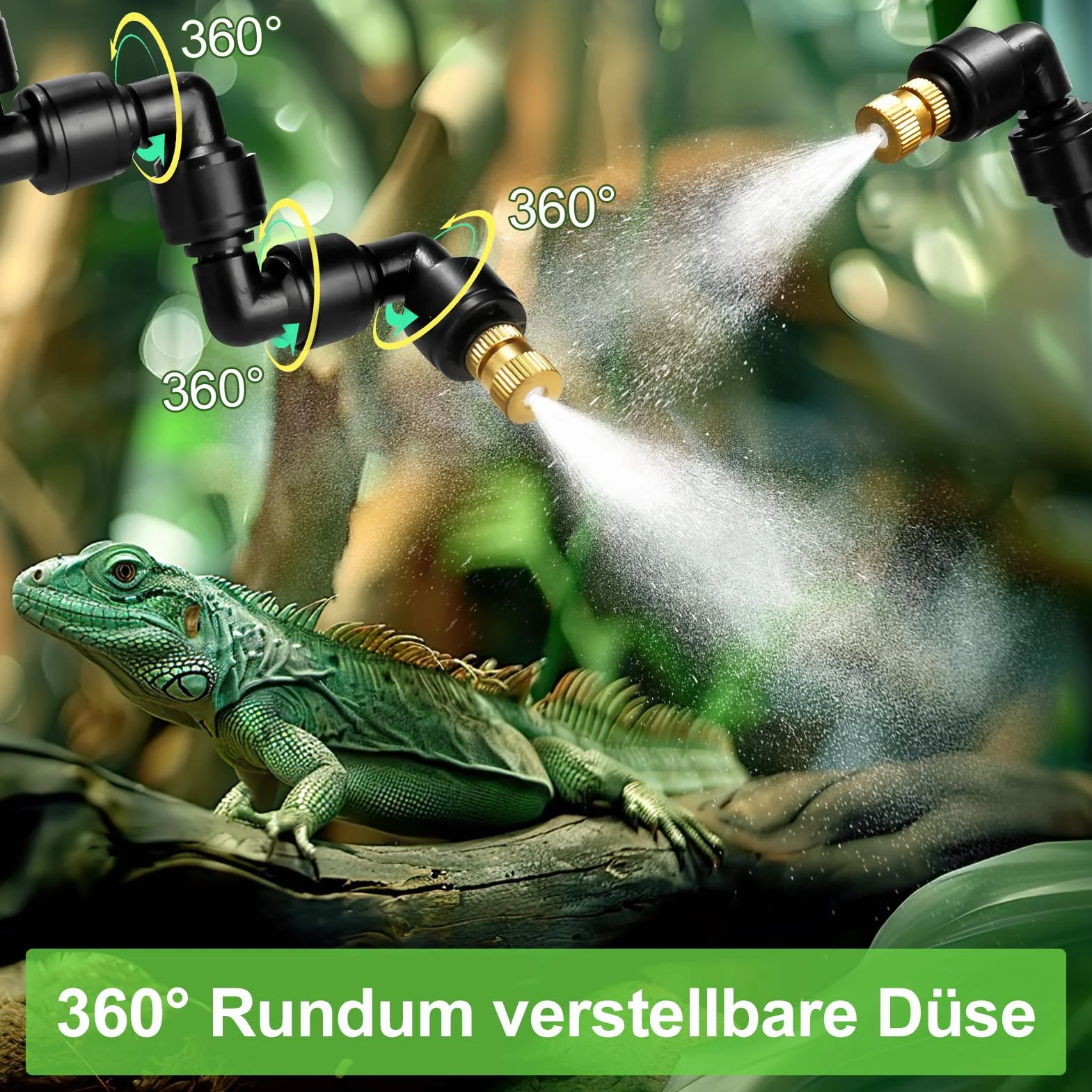 Nawilżacz powietrza terrarium inteligentny system mgiełki gadów 360° timer pilot zdalnego sterowania automatyczny przezroczysty