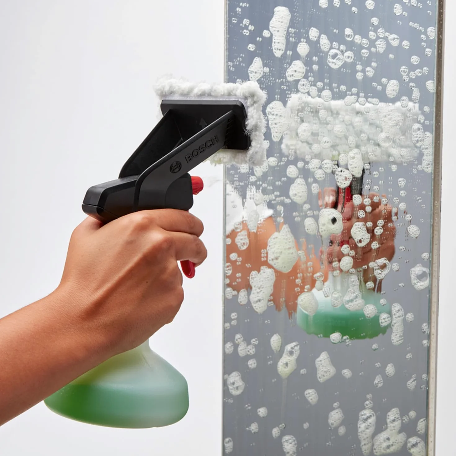 Bosch F016800574 mała zapasowa ściereczka z mikrofibry (do odkurzacza okiennego GlassVAC, do szyb i gładkich powierzchni, 2 sztuki)