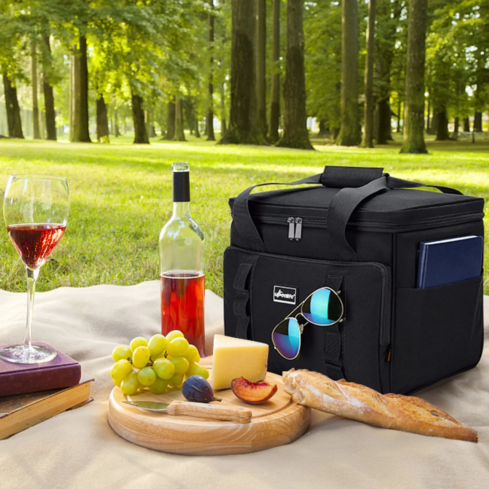 Upeelife 24L duża torba termoizolacyjna izolowana torba chłodząca plecak piknikowy, wodoodporna torba piknikowa na lunch rodzinne zajęcia na świeżym powietrzu piknik na plaży Camping UP042
