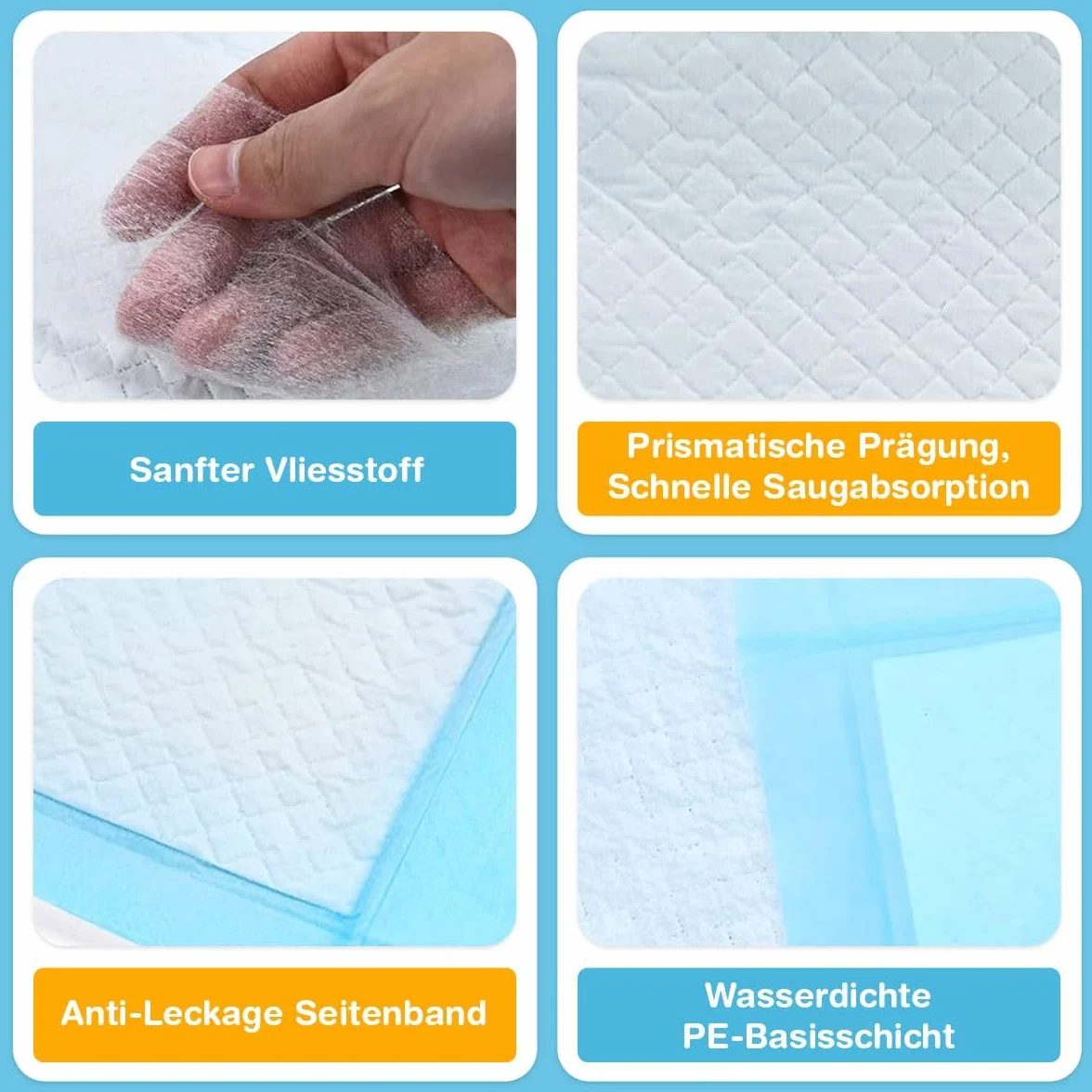 Podkłady higieniczne dla szczeniąt 60x90 cm 50 sztuk 5-warstwowe nieprzemakalne maty treningowe dla psów
