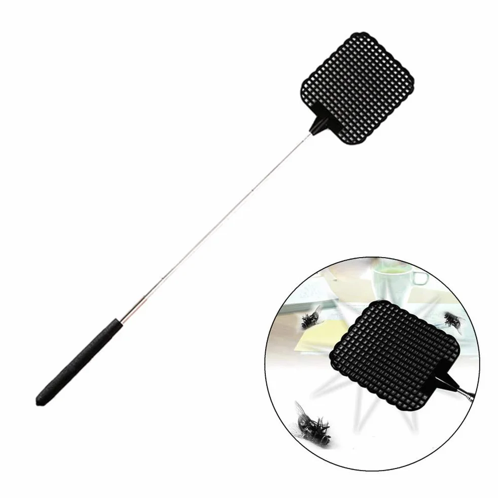 Fly Swatters łapka na muchy Bug łapka 4 sztuki z tworzywa sztucznego teleskopowa łapka na komary do much, komarów i owadów