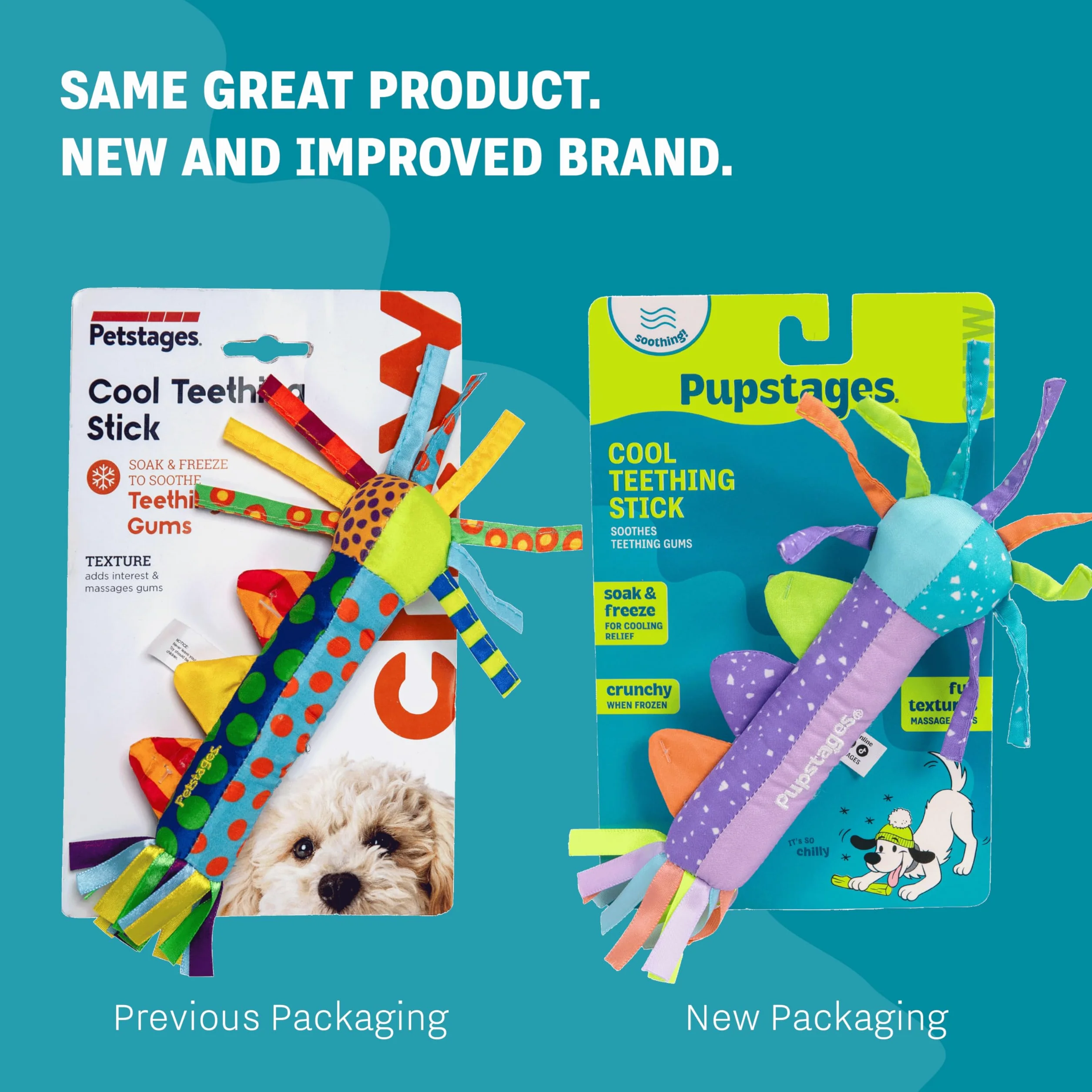 Petstages Cool Teething Stick Zabawka dla psów chłodząca wielobarwna