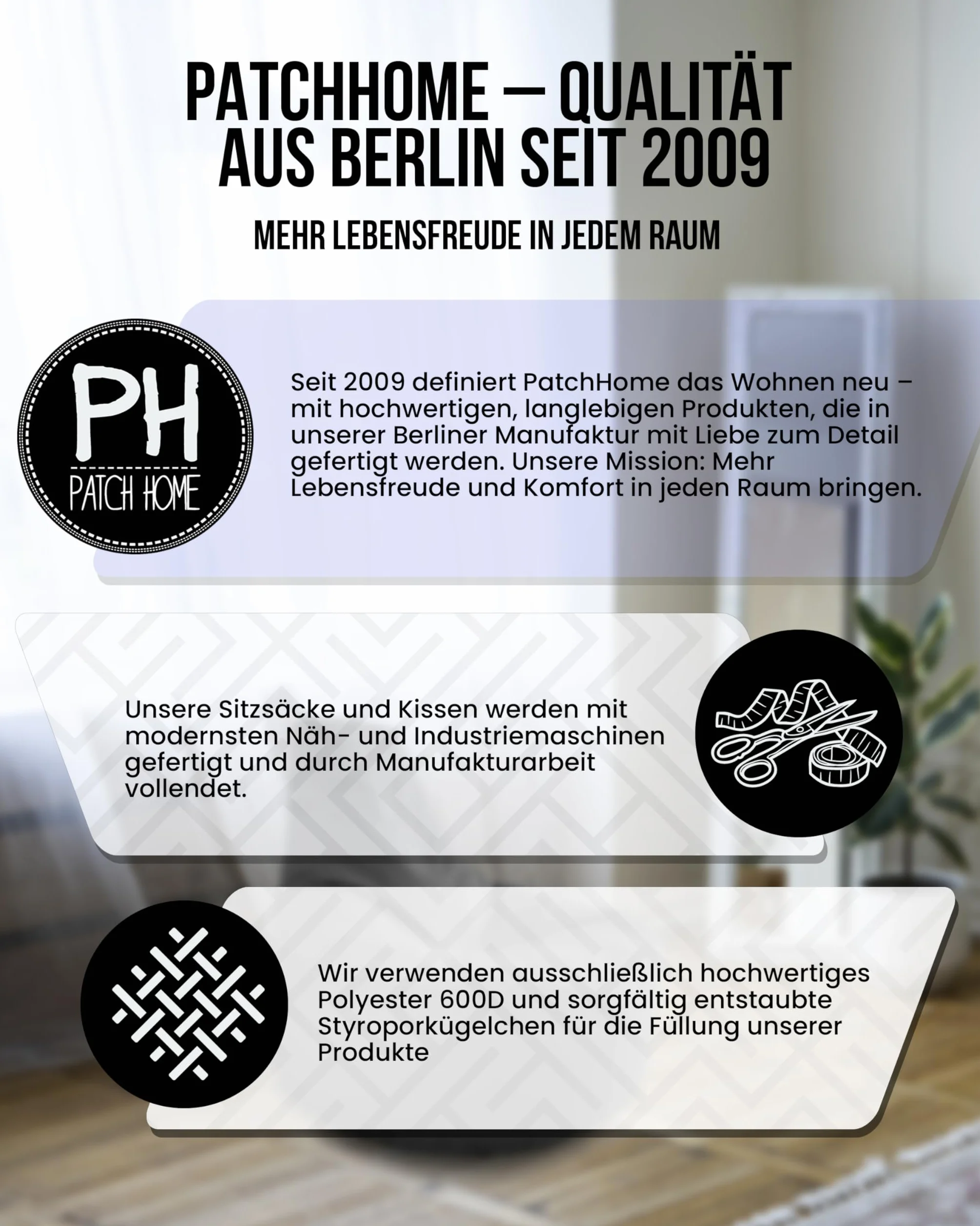 Patchhome Bean Bag worek/poduszka do siedzenia 2 w 1, średnica 100 cm, kolor ciemnozielony optymalnie napełniona
