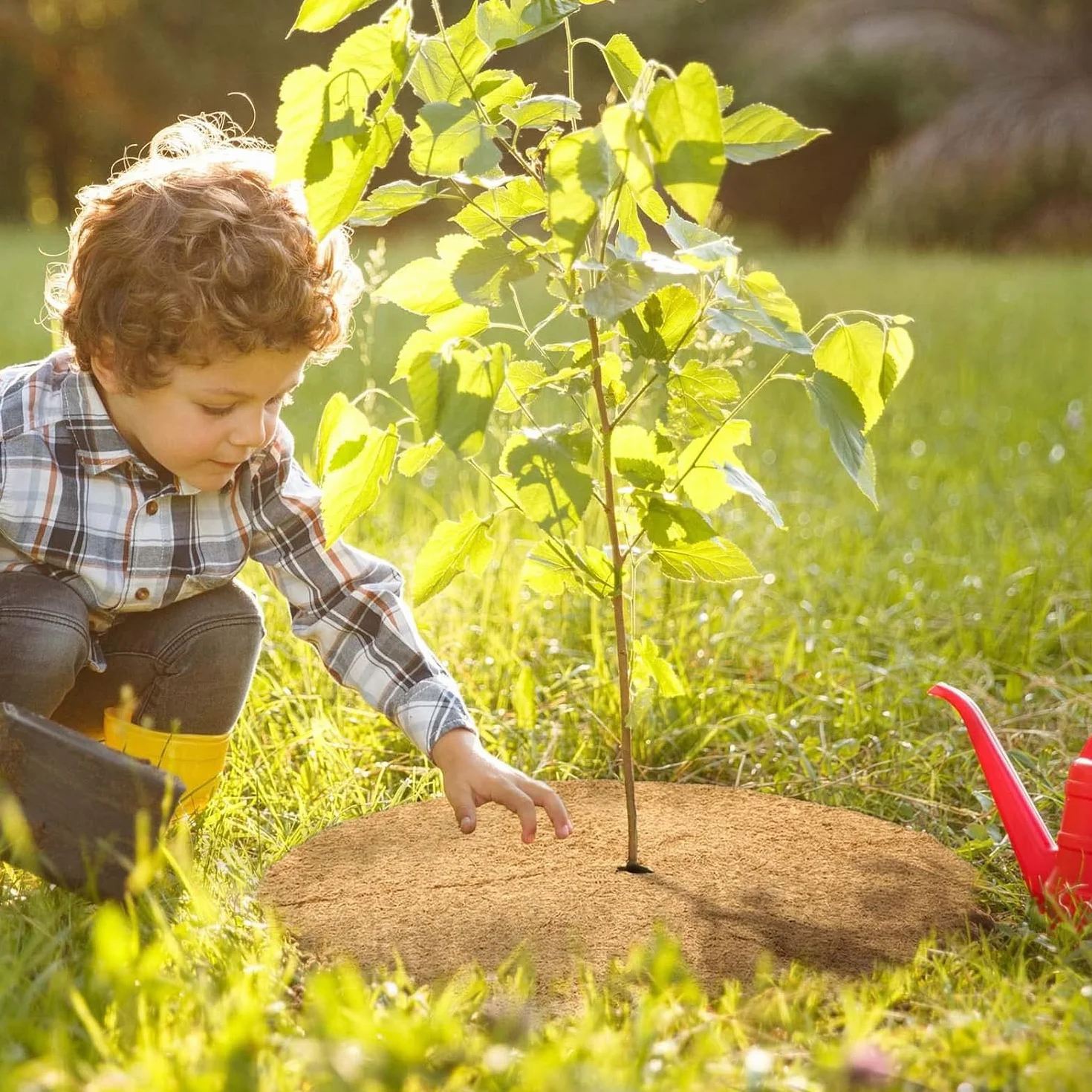 Płyta z włókna kokosowego 30 cm mulczowanie kokosowe 4 szt. Bezpieczne kokosowe ochrona roślin biodegradowalna ściółka kokosowa oddychająca mata do roślin i drzew zapobiega zamarzaniu chwastów (30 cm)