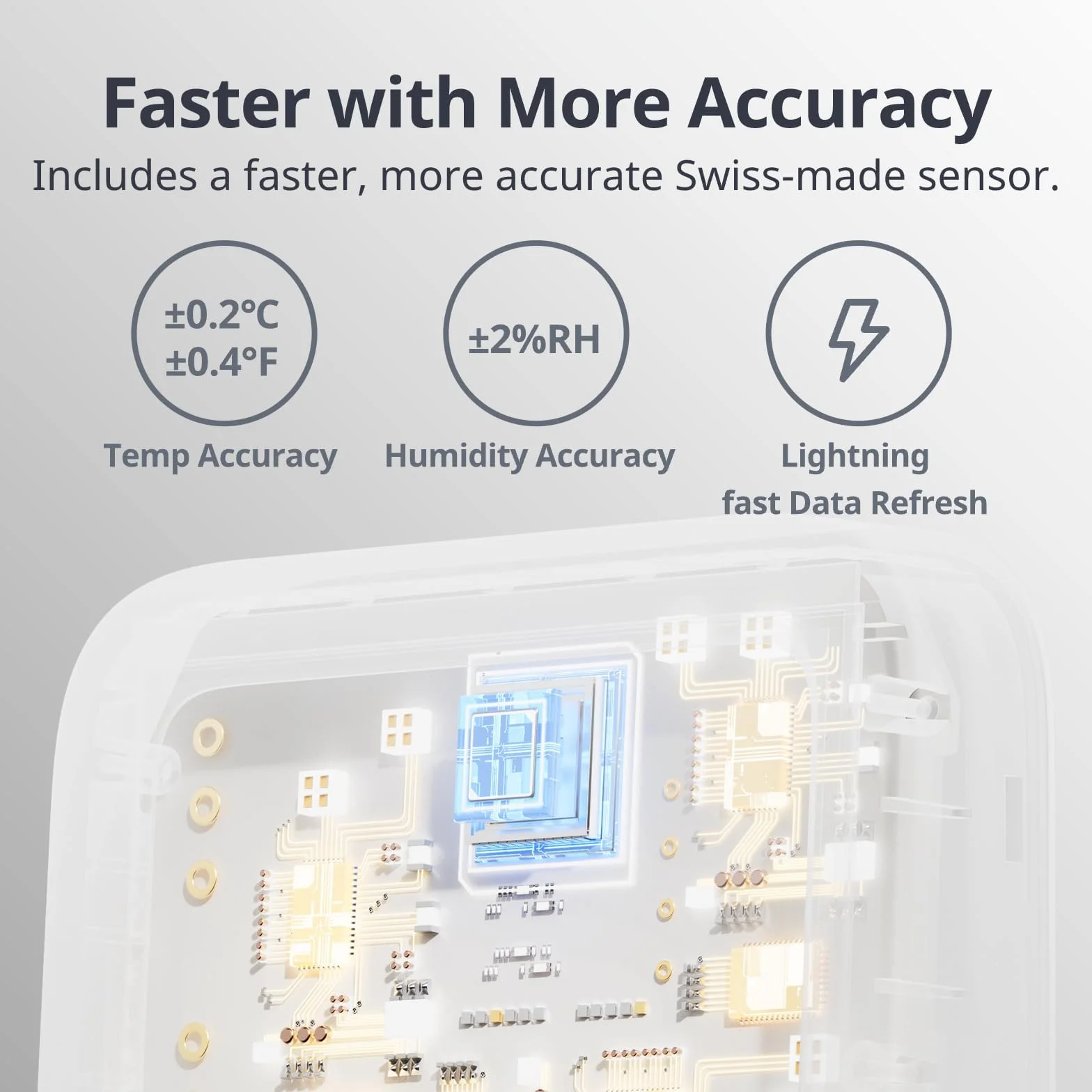 SwitchBot Termometr z higrometrem do wnętrz, Bluetooth, cyfrowy czujnik temperatury i wilgotności z aplikacją oraz zapisem danych, punkt rosy / VPD / absolutny czujnik wilgotności