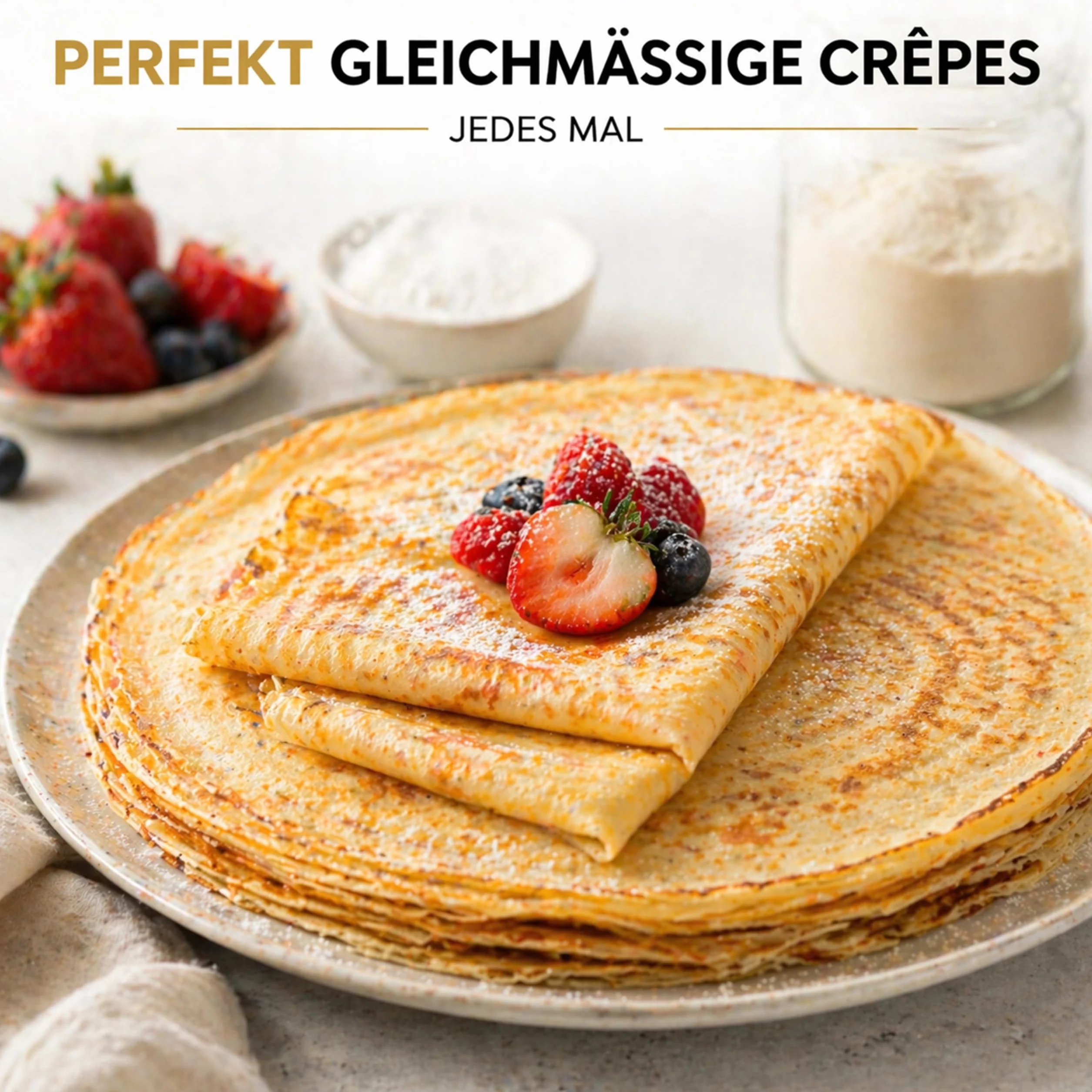Kerafactum Rozdzielacz do Ciasta Crepemaker do Naleśników, Placków lub Palacinek z Długą Rączką 20 cm ze Stali Nierdzewnej, Szpatułka do Naleśników