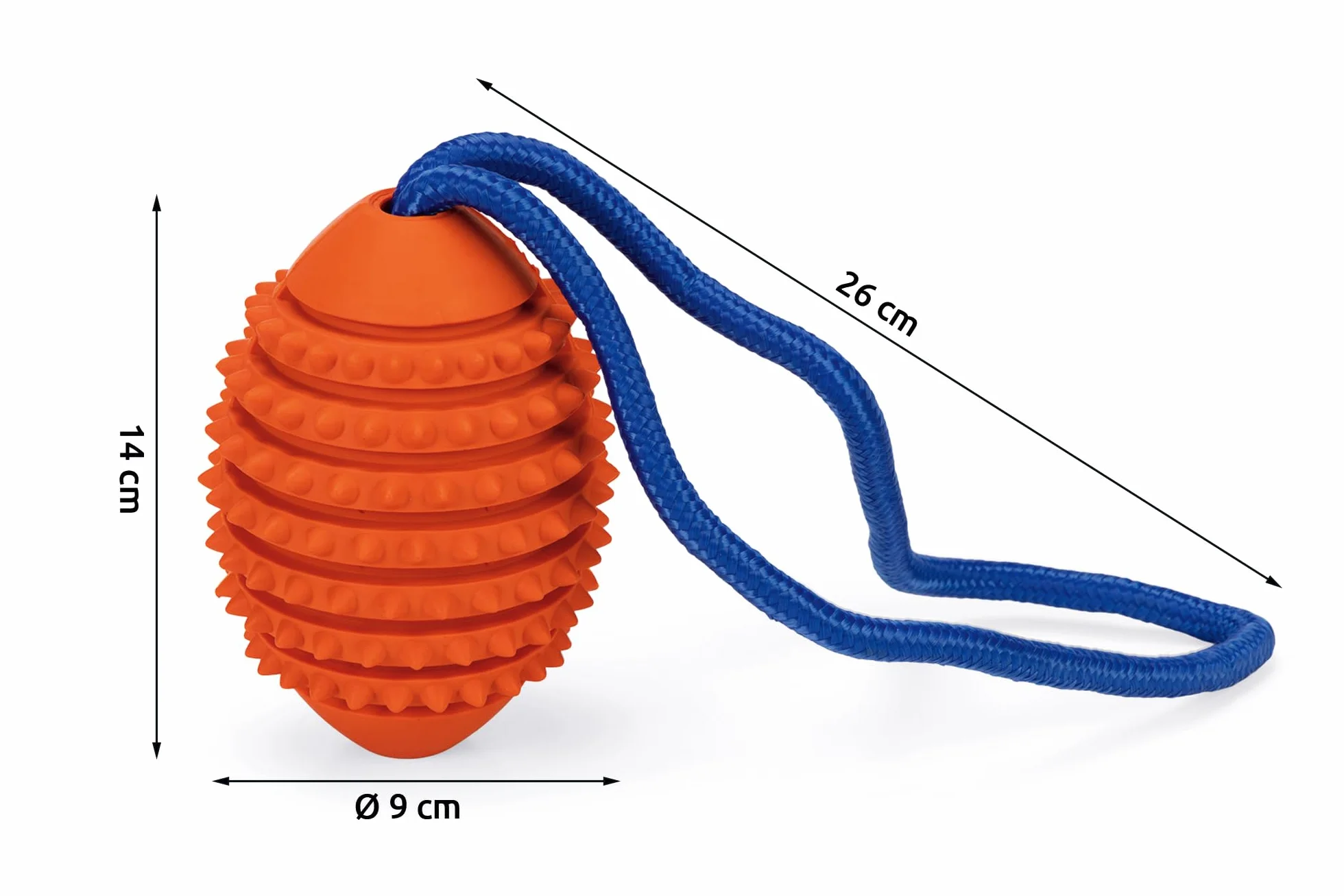 Karlie Ruffus pełna guma Aqua Football 41 cm 13 cm pomarańczowy
