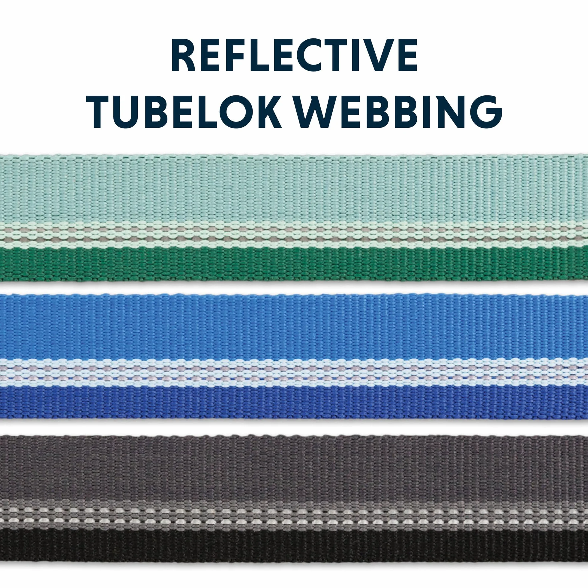RUFFWEAR Obroża Web Reaction, mała regulowana obroża Martingale z aluminiowym pierścieniem V, odblaskowa, 28–36 cm, River