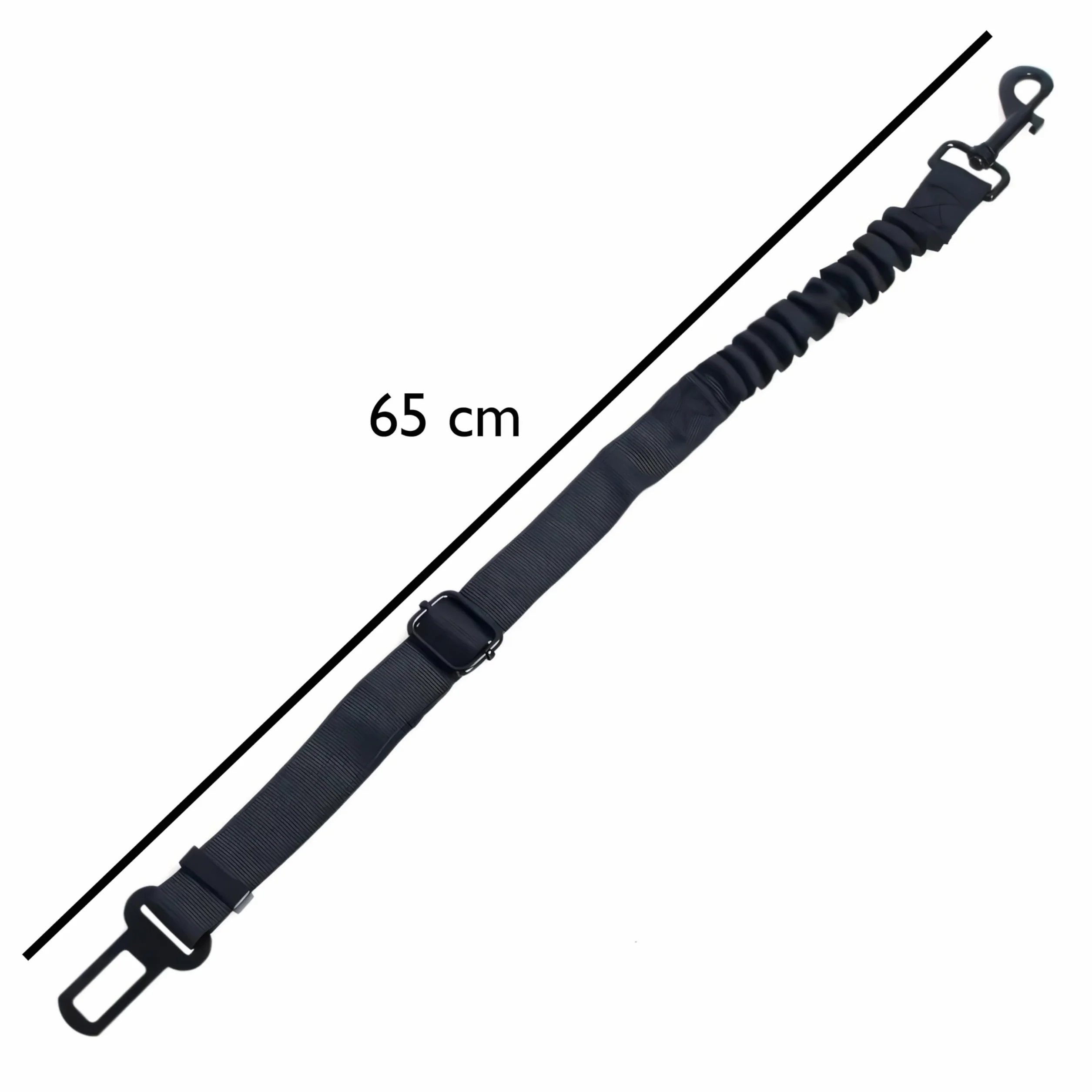 Retoo Pas Bezpieczeństwa dla Psów i Kotów do Samochodu, Regulowany 65-80 cm, Czarny