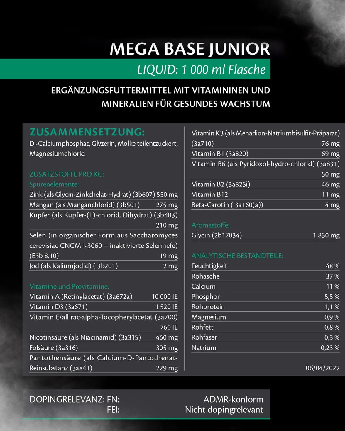 EQUISTRO Mega Base Junior karma uzupełniająca dla koni 1 l