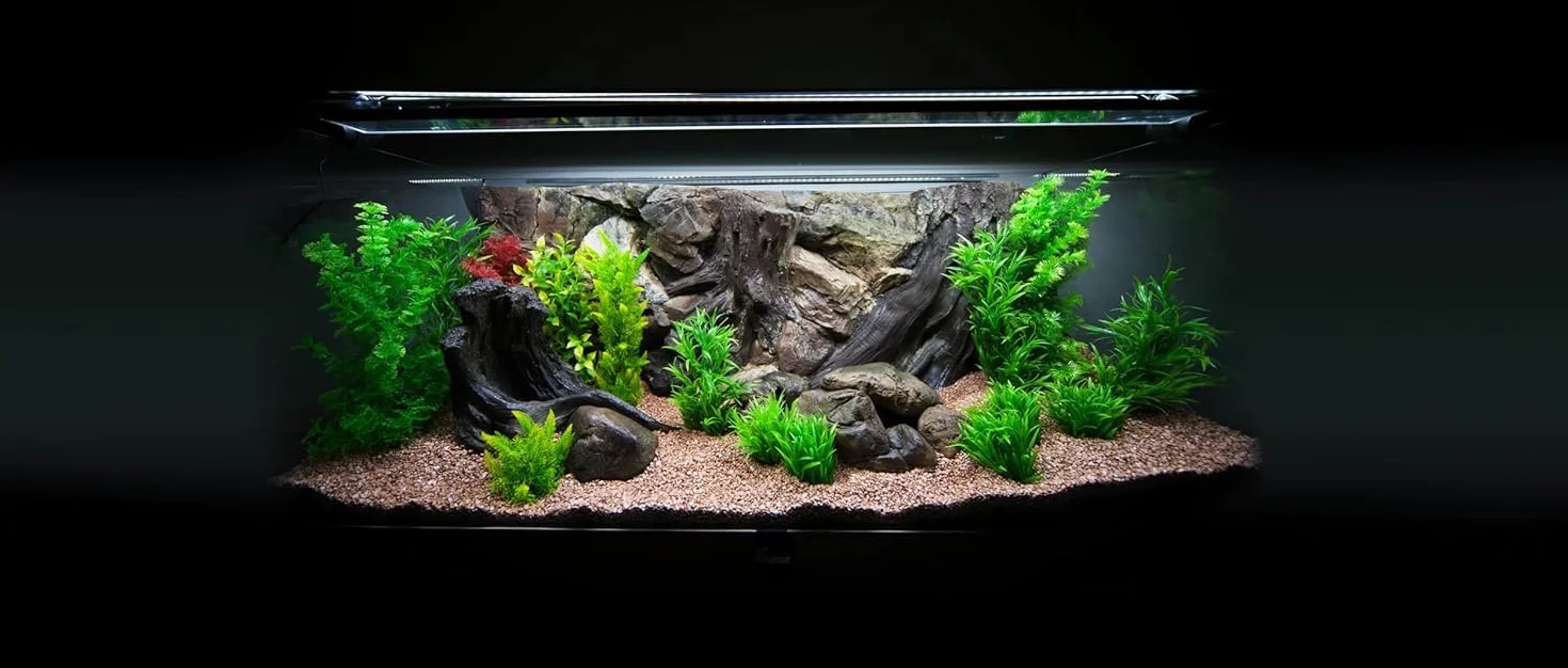 Tło do akwarium 3D Lesbos 117x45 cm brązowy