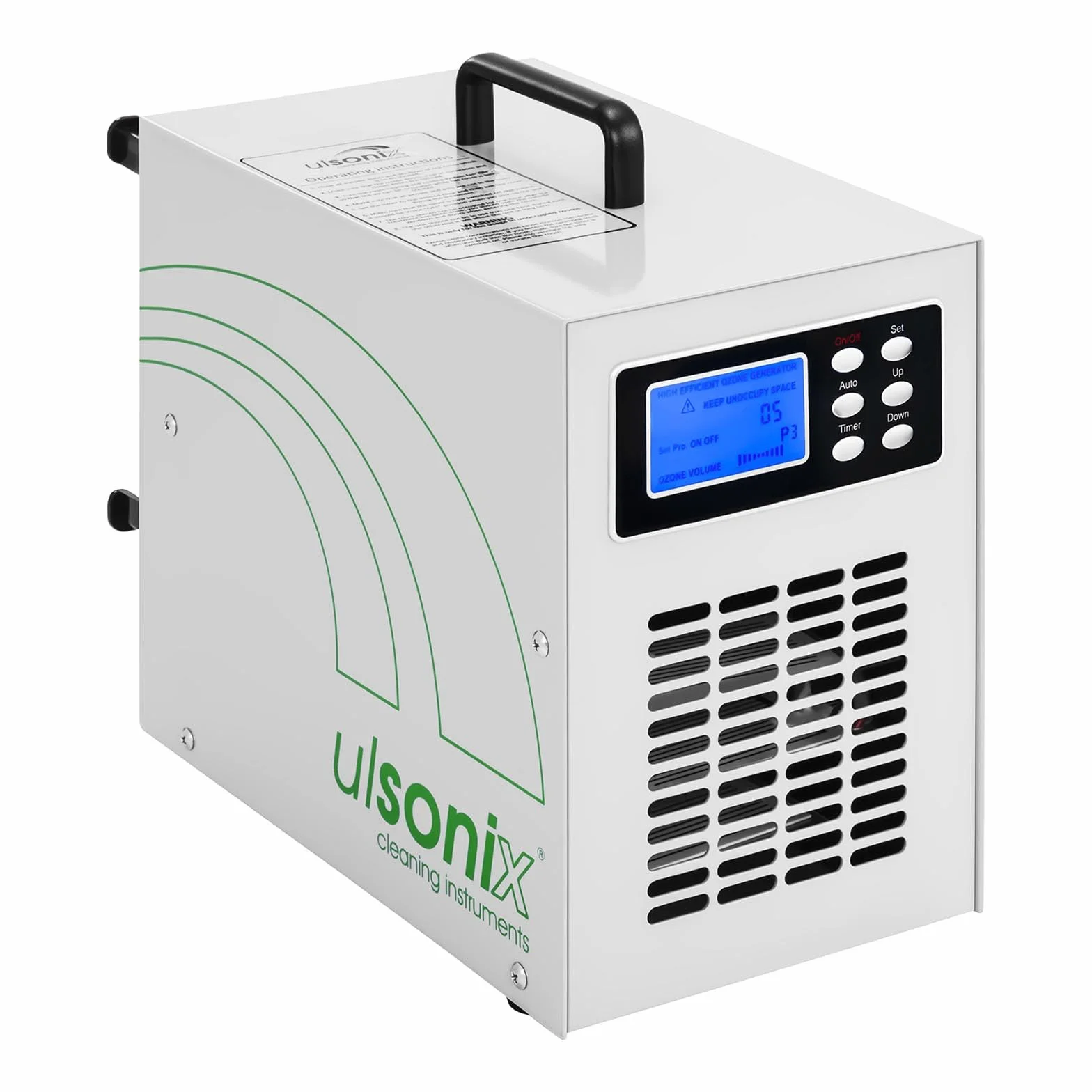 AIRCLEAN 20G Przemysłowy generator ozonu (20.000 mg na godzinę, 170 W, timer, pilot w zestawie) Biały